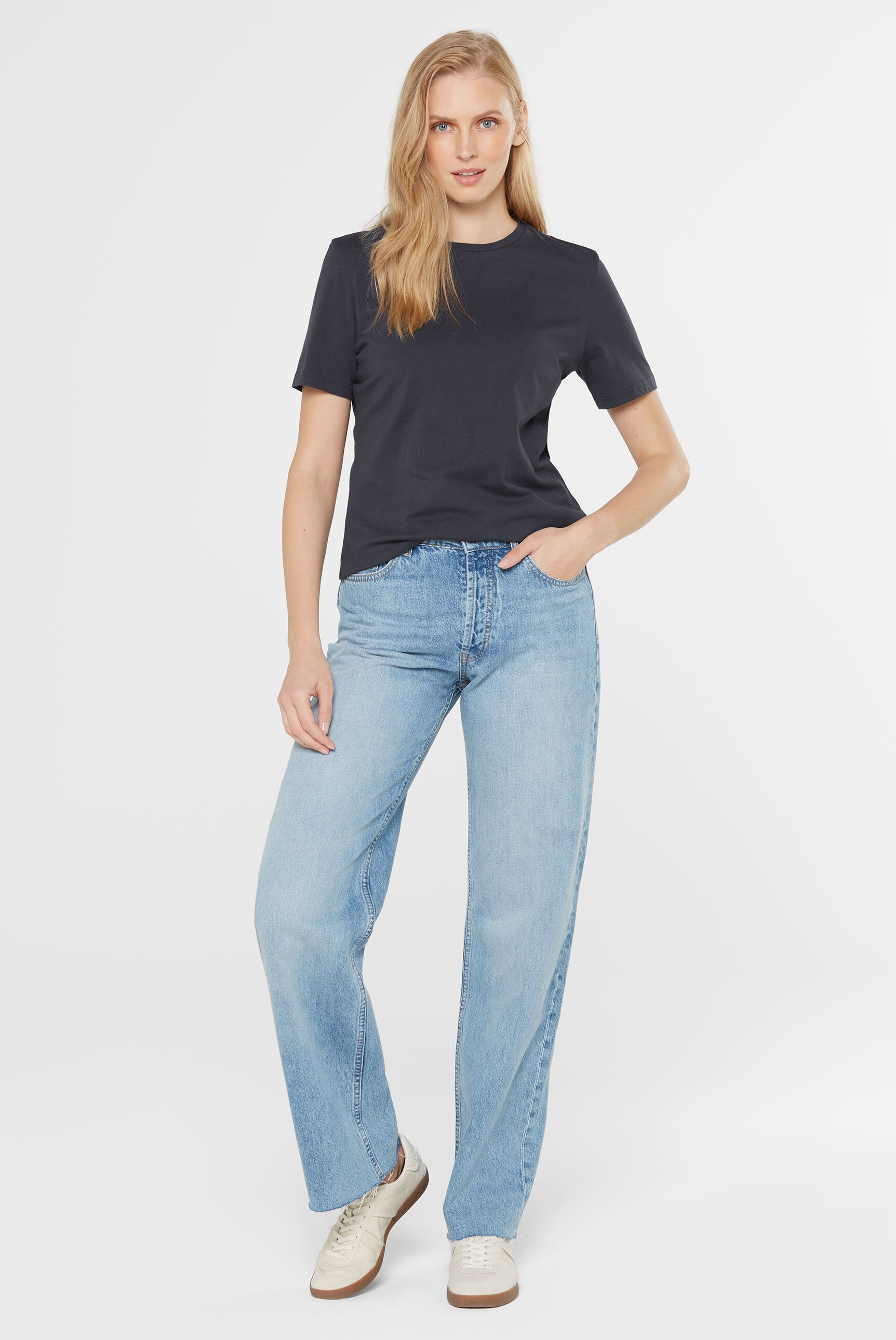 Thumbnail - SENSES.THE LABEL Rundhalsshirt aus Baumwolle