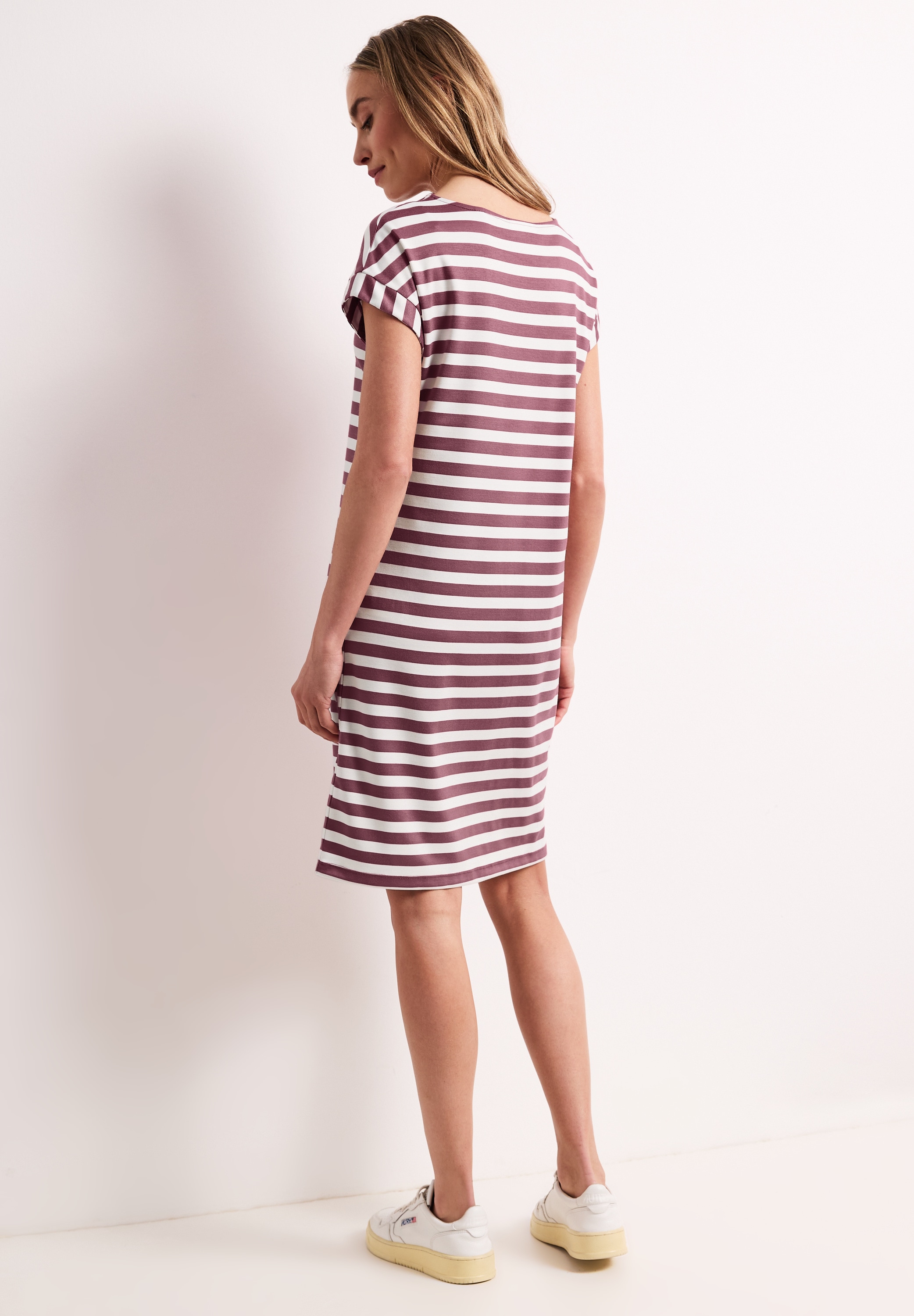 STREET ONE Jerseykleid Ohne Taschen im Streifendesign