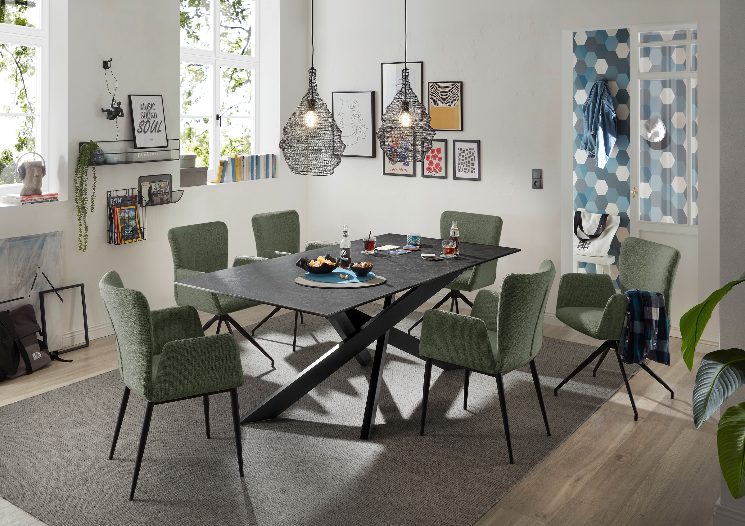 set one by Musterring Esszimmerstuhl "El Paso" () 2 Stk.Stativgestell drehb günstig online kaufen