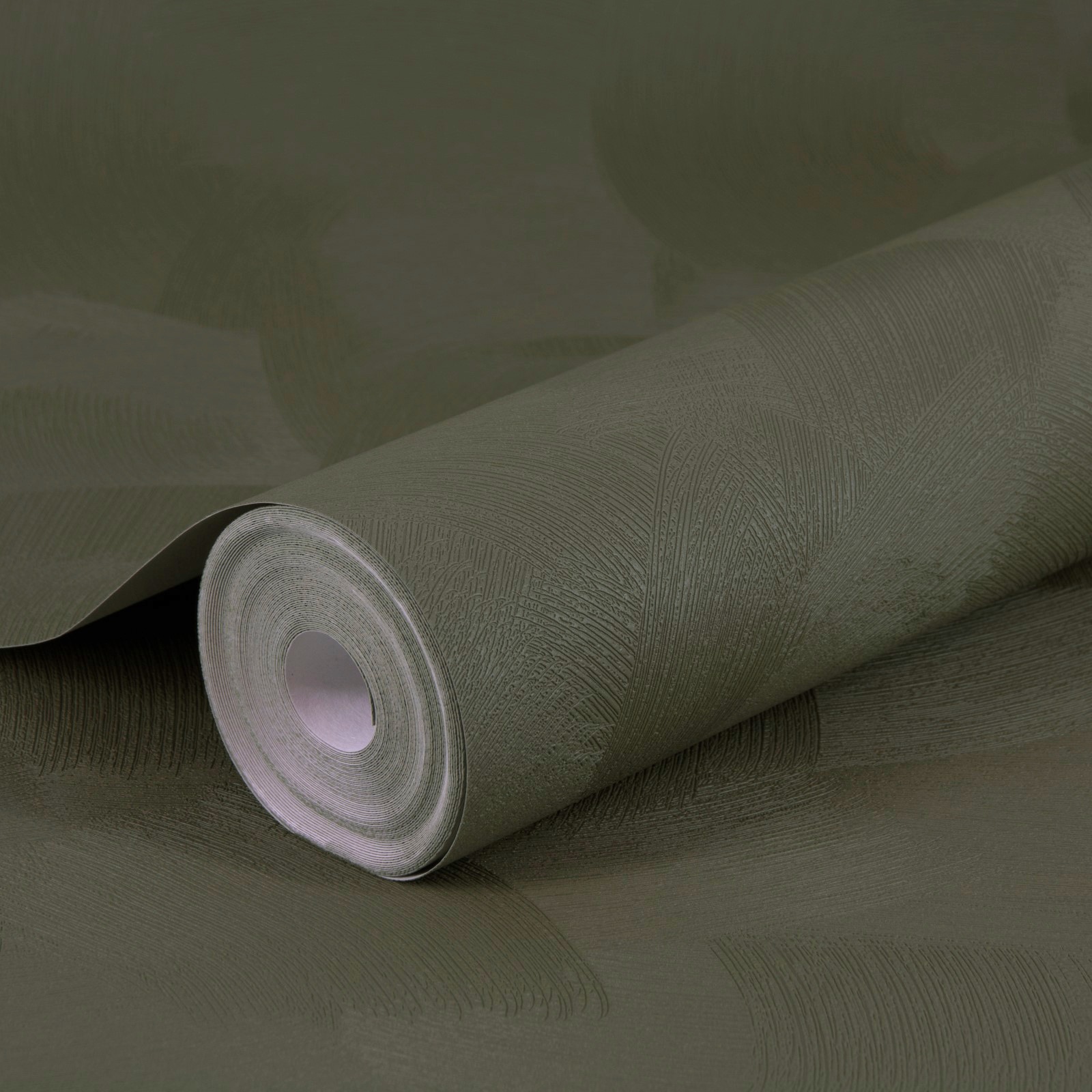 WOW Vliestapete »Grundputz Khaki Grün«, FSC® zertifiziert, mit lebhaftem Druck, 10 Meter Länge