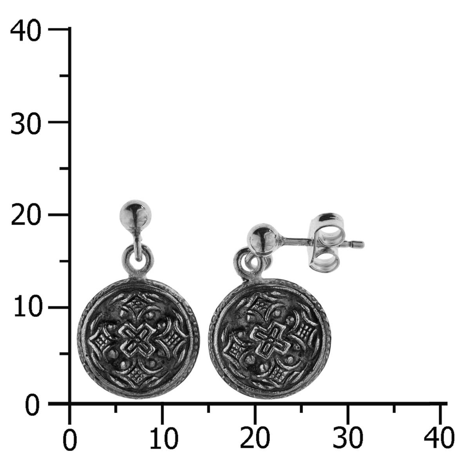 OSTSEE-SCHMUCK Paar Ohrhänger »Ostsee-Schmuck Ohrhänger Hiddensee 13 mm rund«, (2 tlg.)