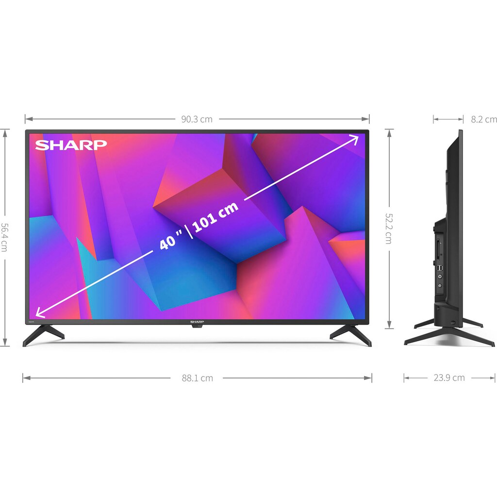 Sharp LED-Fernseher »2T-C40FEx«, 101 cm/40 Zoll, Full HD, Smart-TV