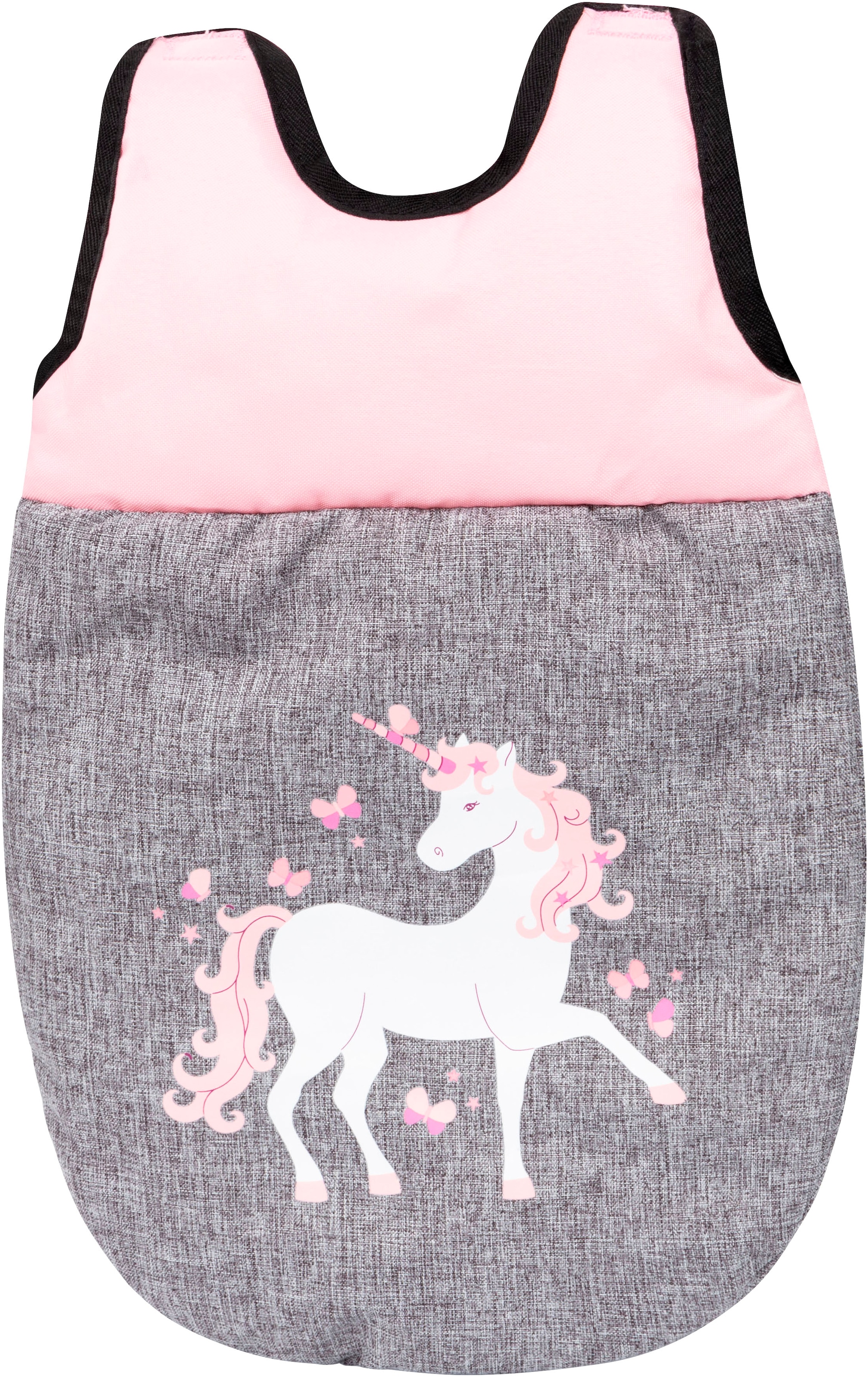 Bayer Puppenwagen »Mega grau/rosa«, (Set), mit Reisebett, Schlafsack, Wickeltasche und Zubehör