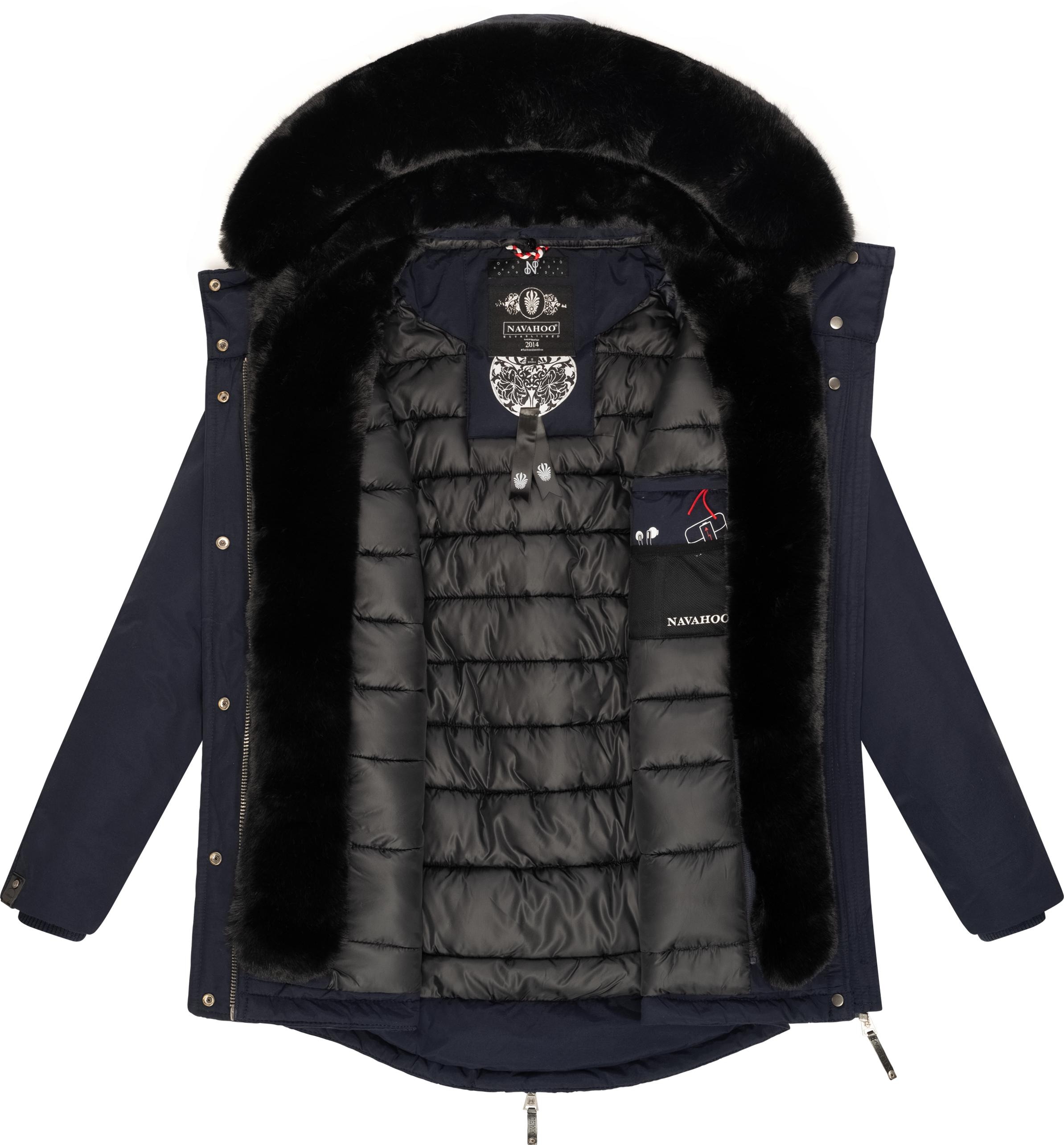 Navahoo Wintermantel »Sweety Deluxe«, modischer Winterparka mit großer doppelter Kapuze