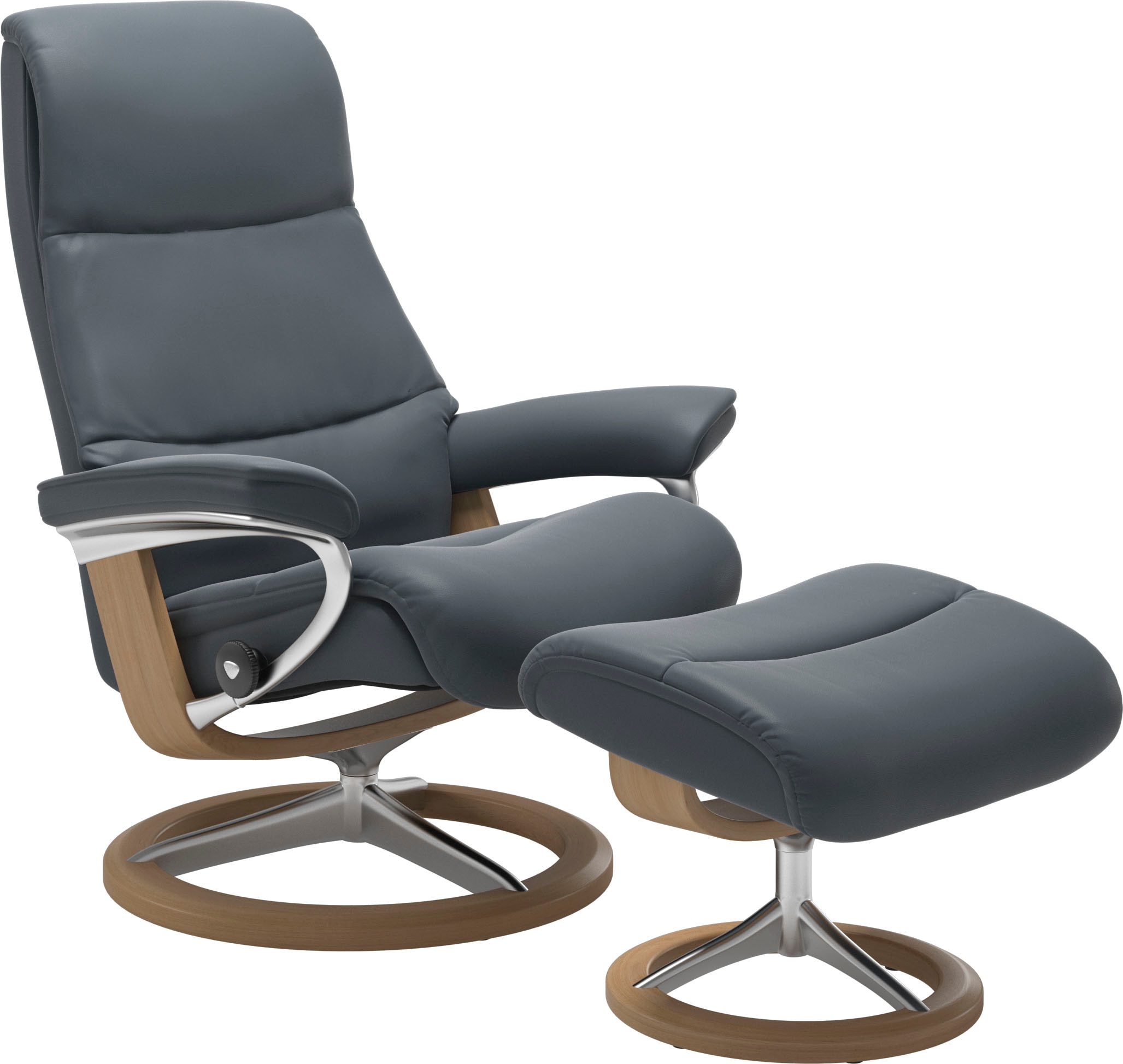 Stressless "View" Set, Relaxsessel mit Hocker, mit Signature Base, Größe M, günstig online kaufen