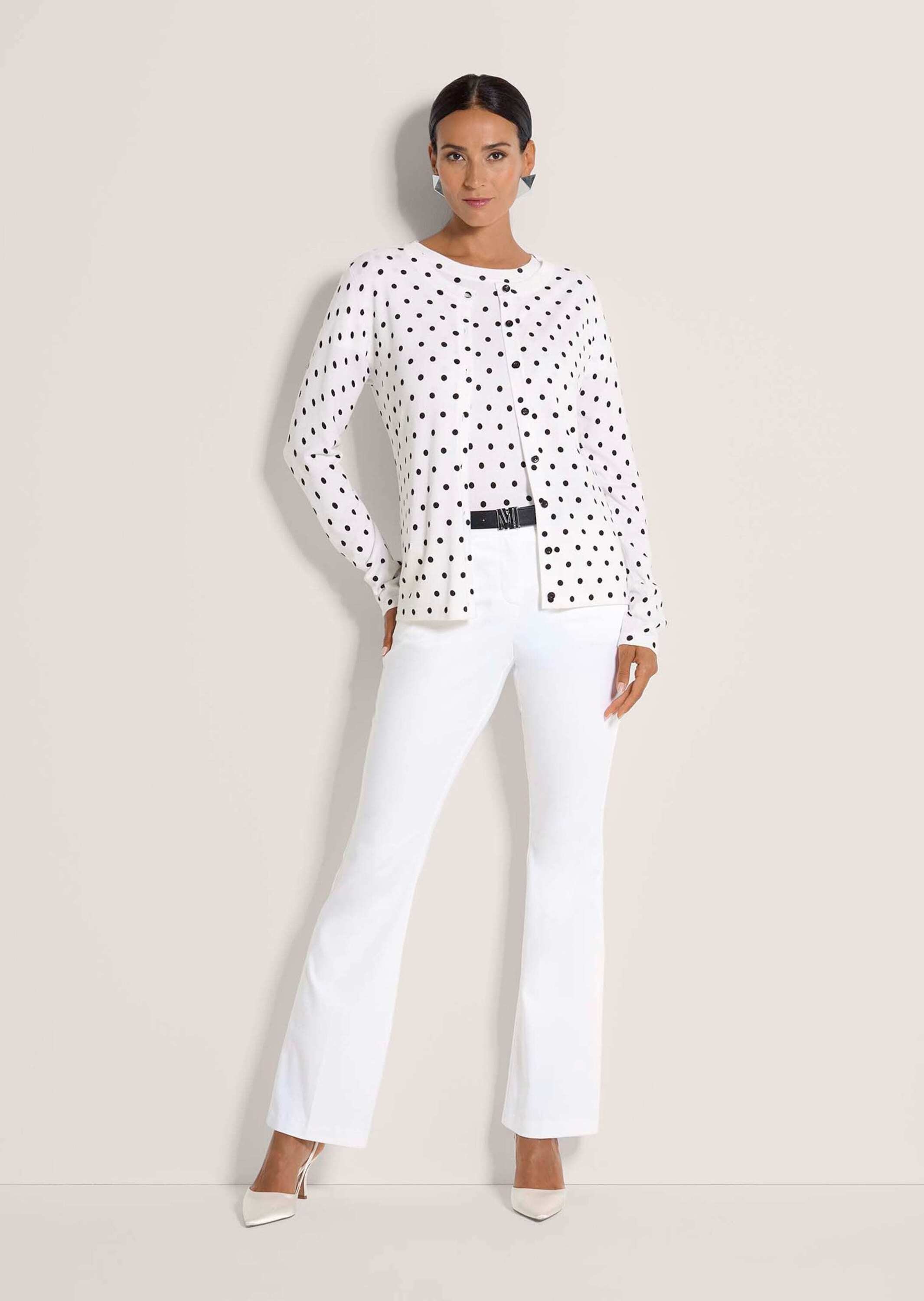 MADELEINE Strickjacke "Cardigan Langarm Strickjacke mit Knopfleiste, Punktm günstig online kaufen