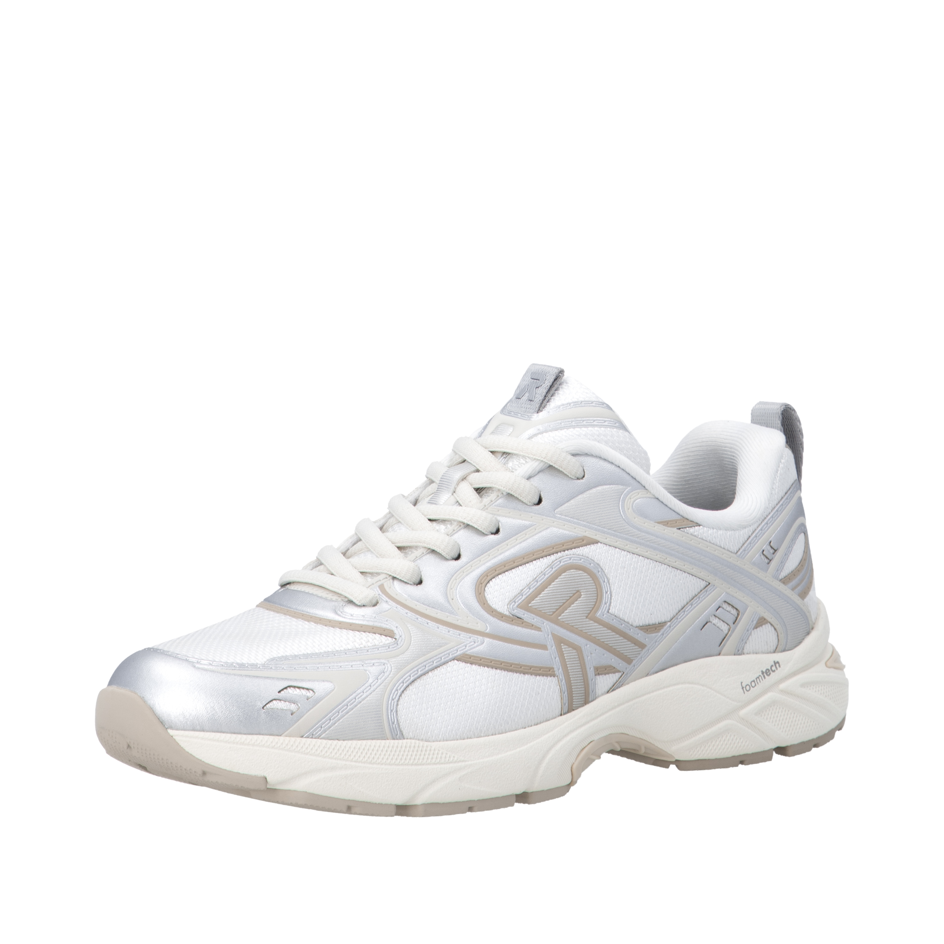 RIEKER Sport Keilsneaker Plateau, Freizeitschuh, Halbschuh mit Kontrastbesätzen