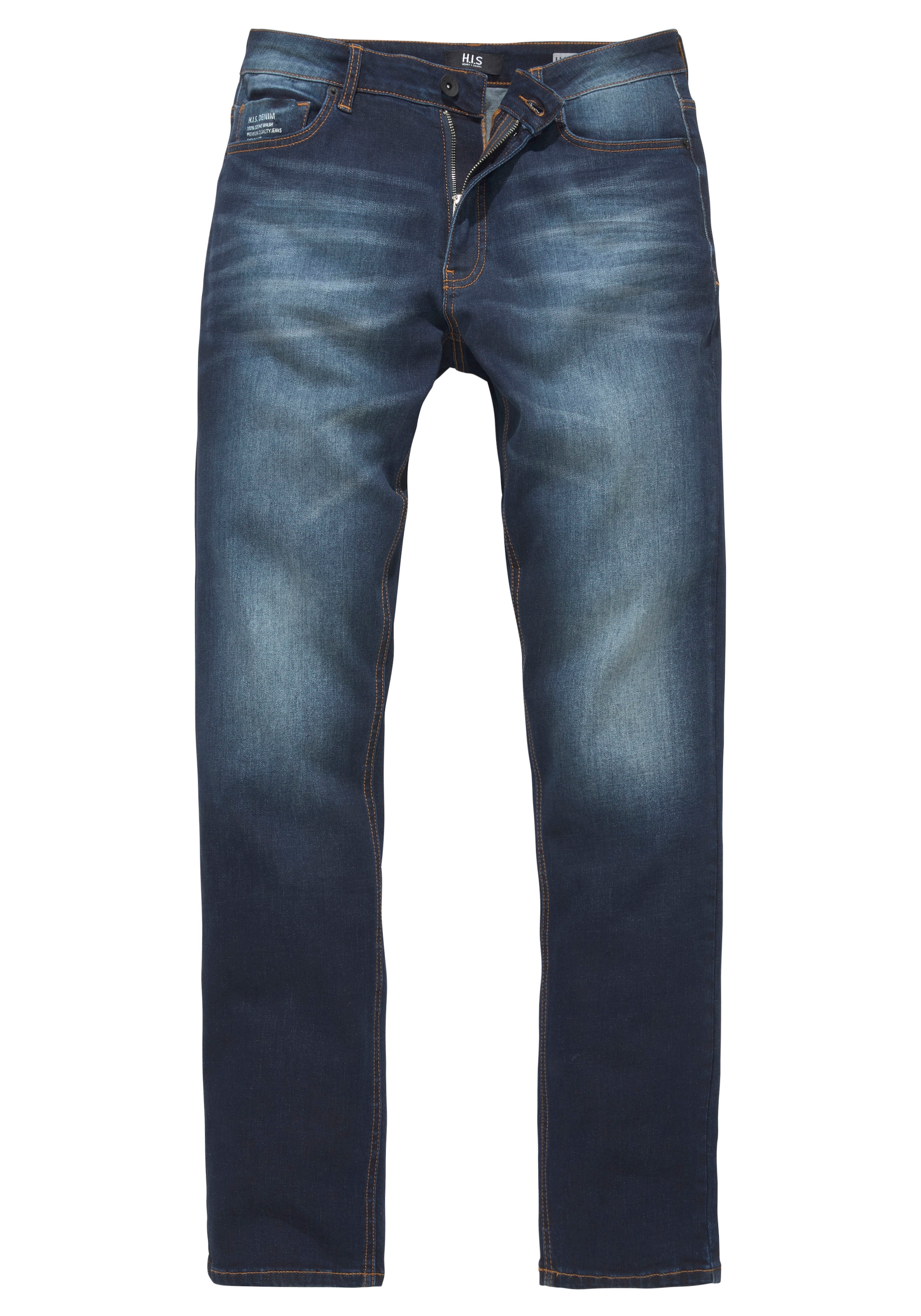 H.I.S Straight-Jeans »DIX«, gerade Beinform, niedrige Leibhöhe, Used-Waschung