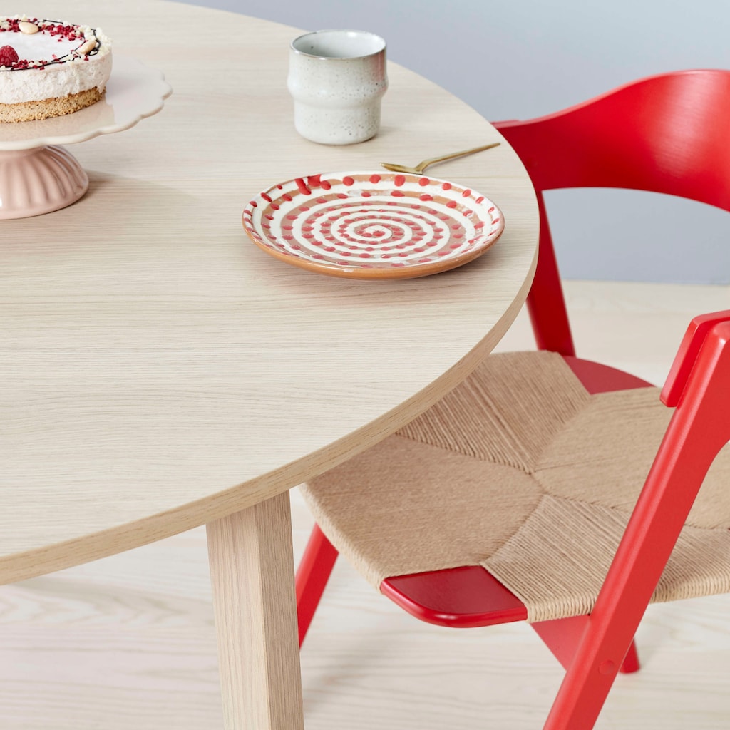 Hammel Furniture Esstisch »Basic Single, ausziehbar, inklusive 2 Einlegeplatten«, Ø130/228 cm, Melamin / Massivholz, stabiler dänische Design Tisch