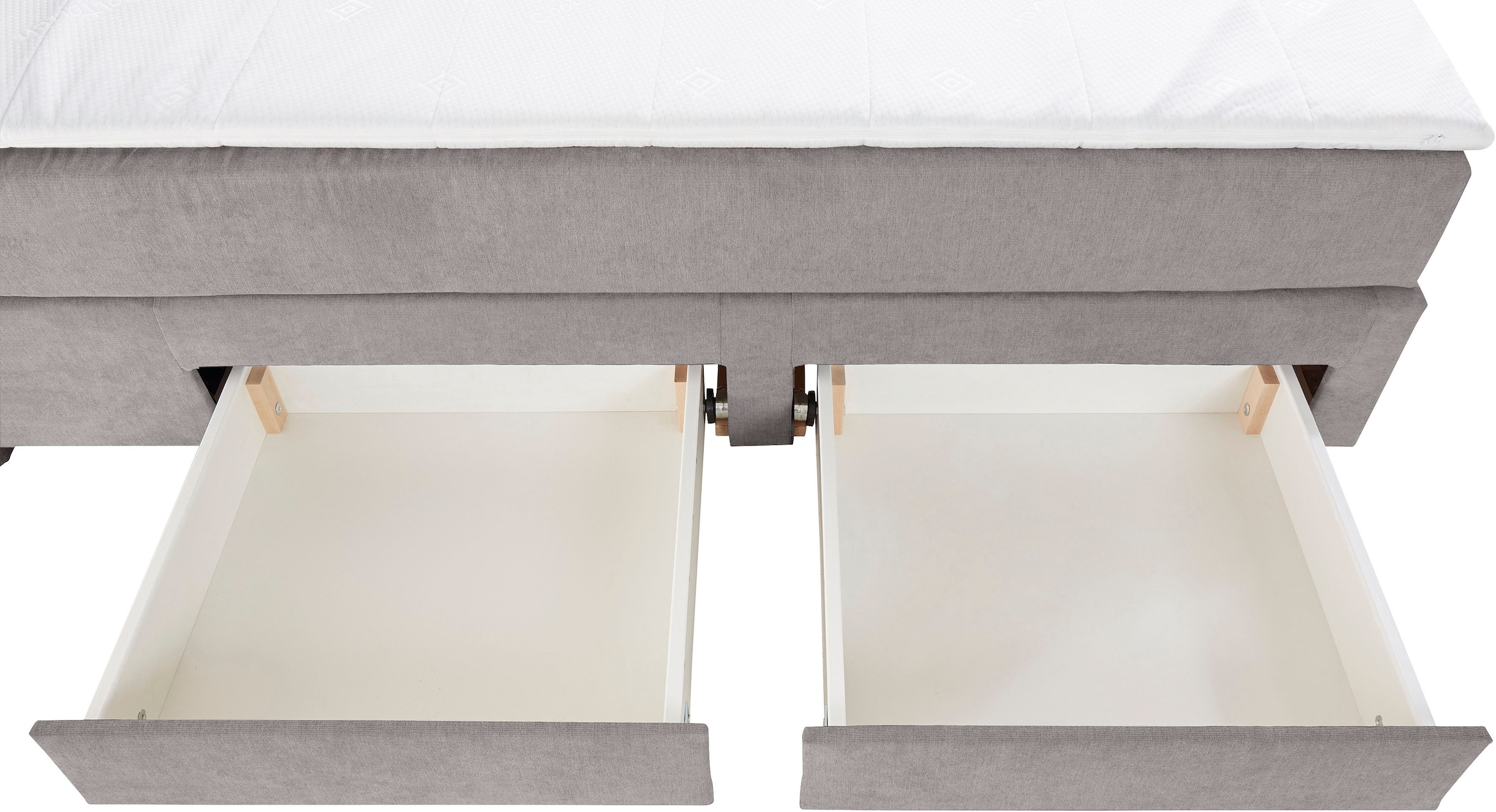 INOSIGN Boxbett »Luan«, Schubkästen, LED-Beleuchtung und Topper, in Breite 120 cm und 180 cm