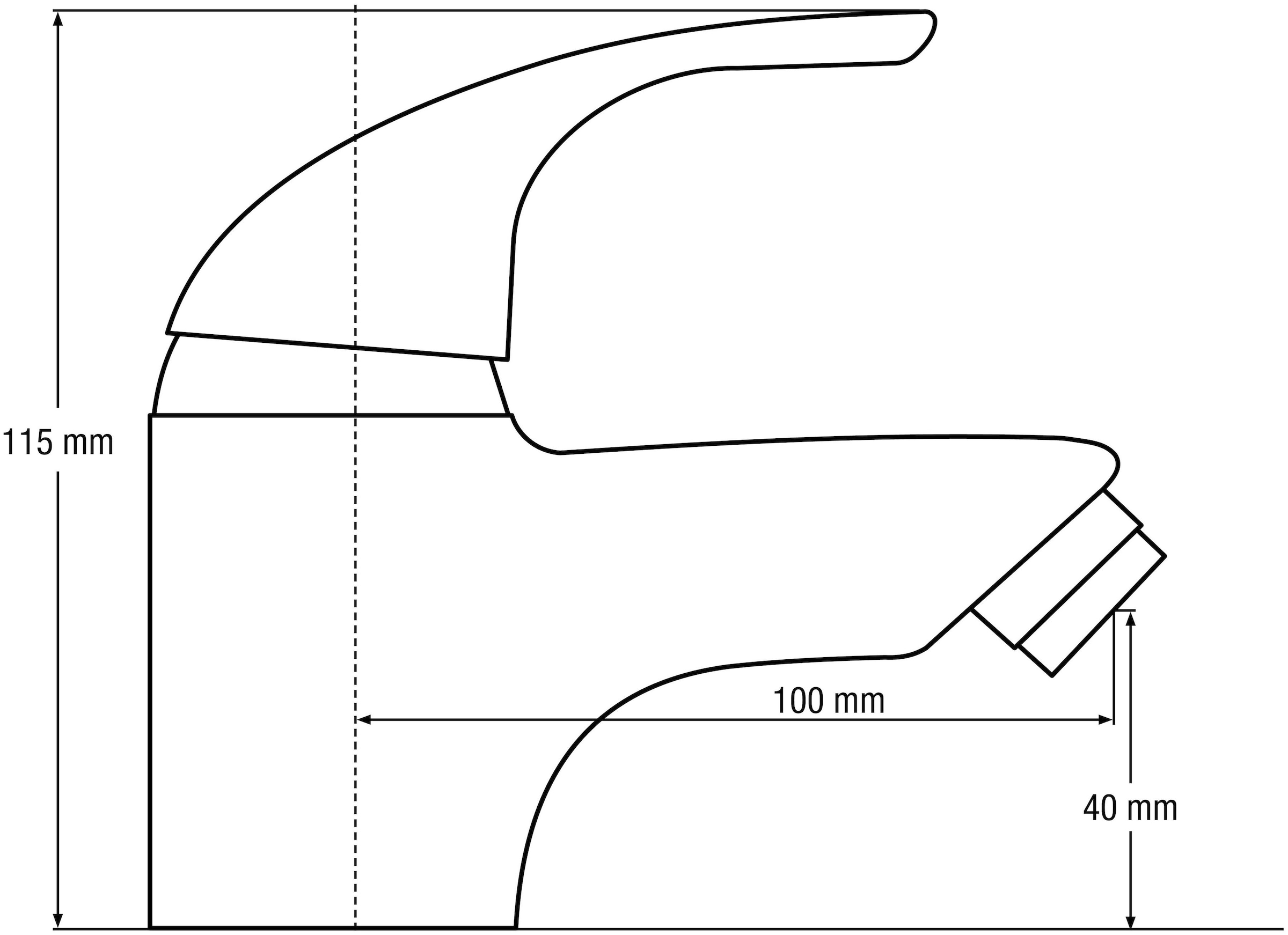 CON:P Bidetarmatur »Einhebelarmatur "Sesia", HD, Messing, verchromt«