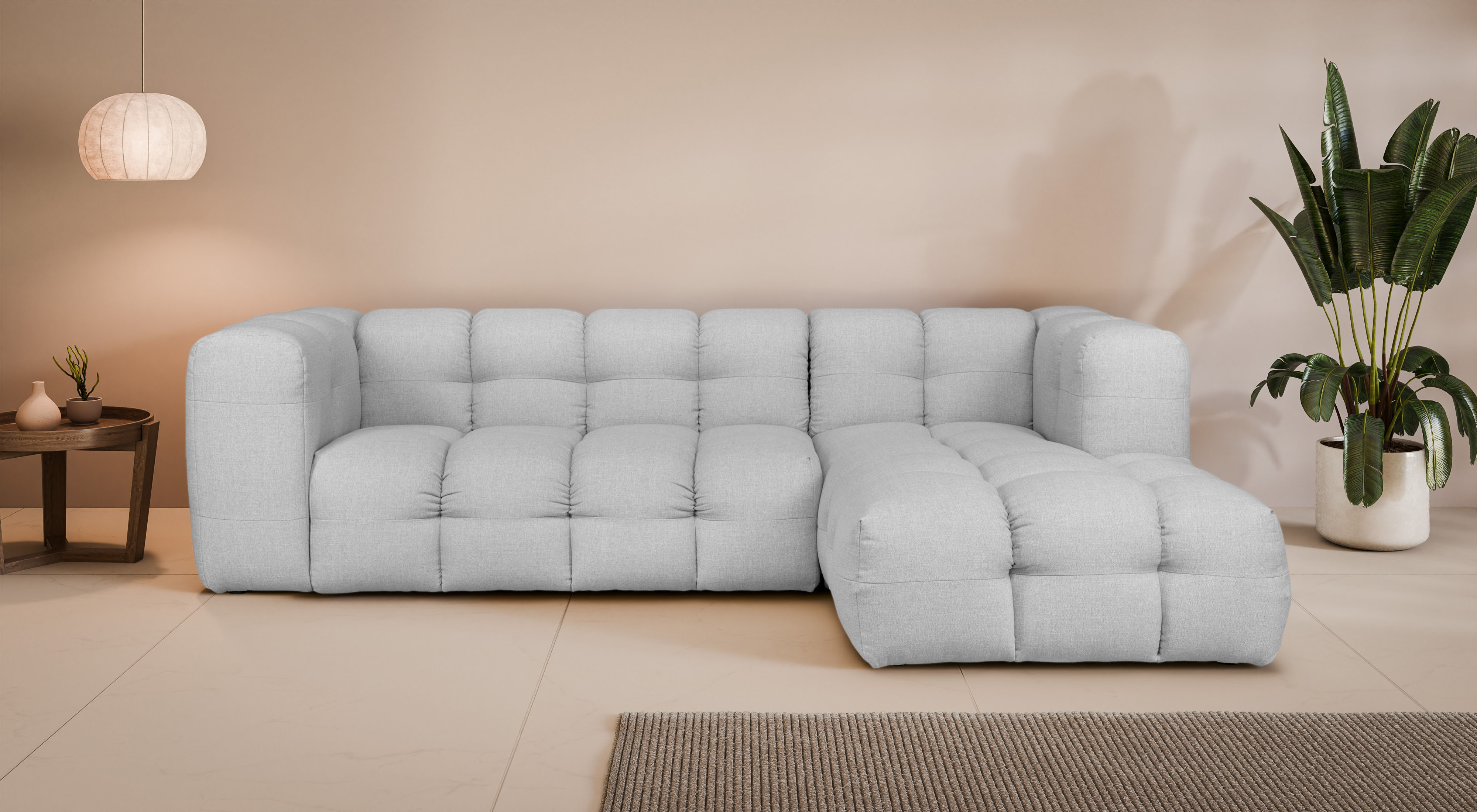 LeGer Home by Lena Gercke Ecksofa "TALISHA L-Form Designersofa, moderne Steppung, B/T/H: 276/178/75 cm" aufwendig gepolstert, hoher Sitzkomfort