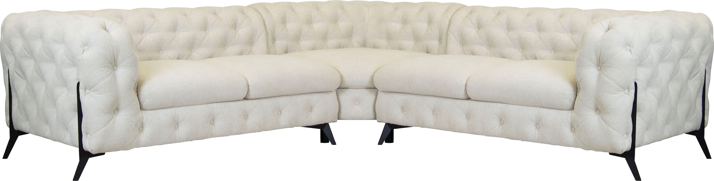 Home affaire Chesterfield-Sofa "Amaury L-Form" Chesterfield-Optik, Breite/T günstig online kaufen