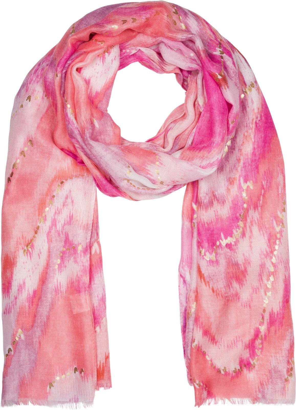 styleBREAKER Schal "Schal Wasserfall Farbverlauf Metallic Details" 1 Stk. günstig online kaufen