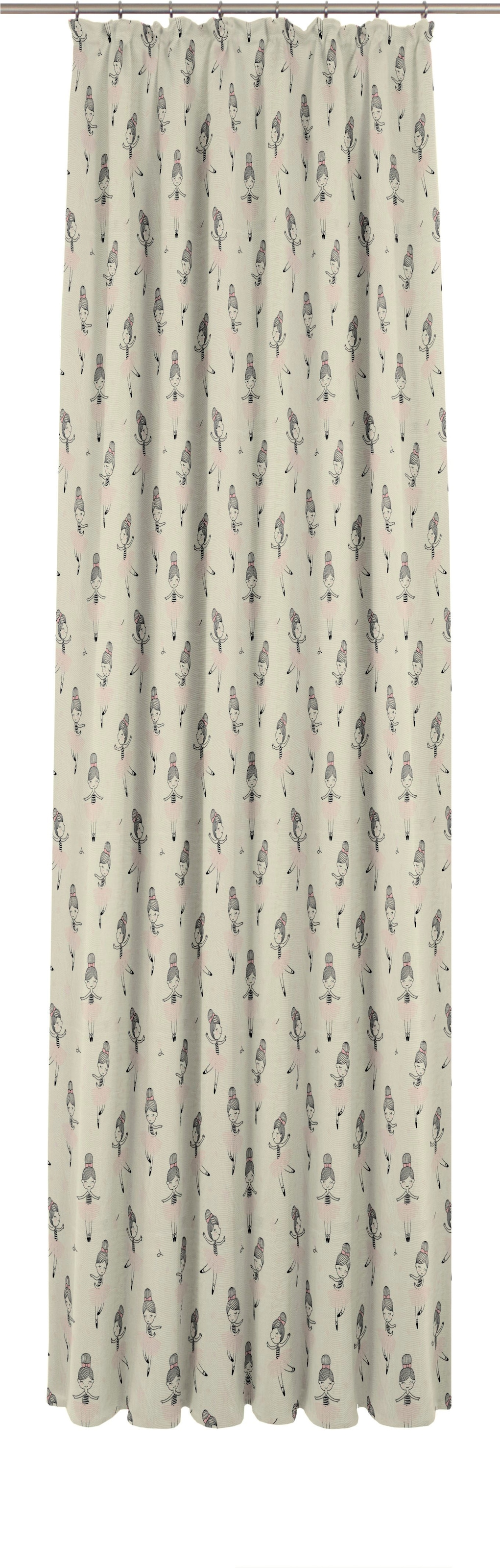 Adam Vorhang "Vorhang Ballerina aus 100 % Bio-Baumwolle, Kräuselband (1 St) günstig online kaufen