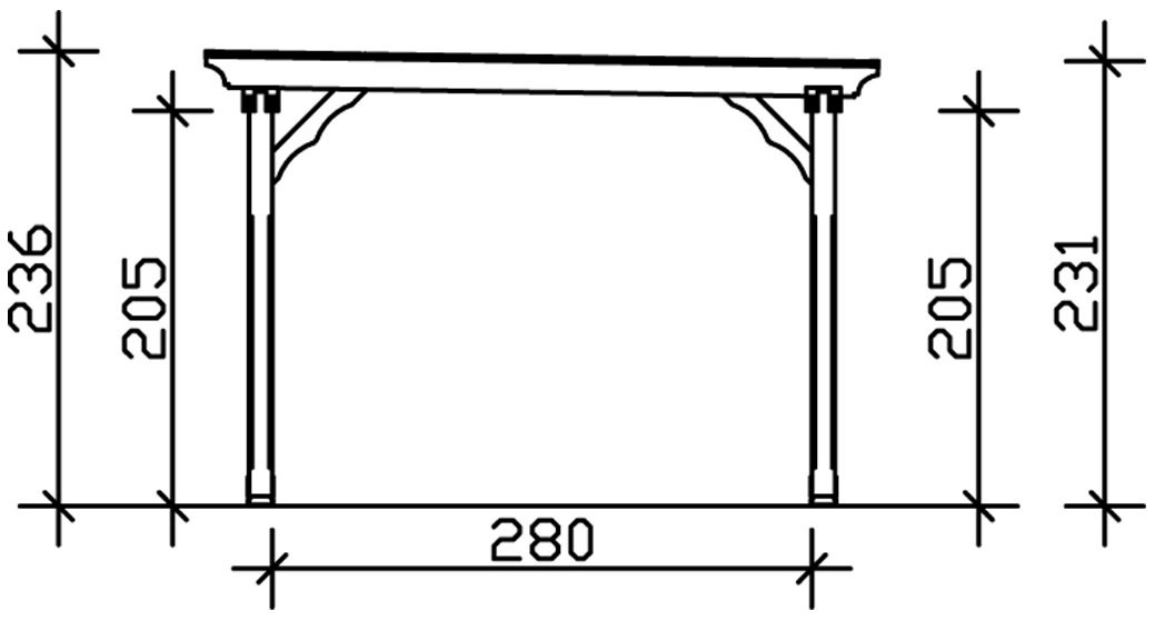 Skanholz Holzpavillon »Marseille«, BxTxH: 327x350x236 cm, inkl. Aufschraubstutzen