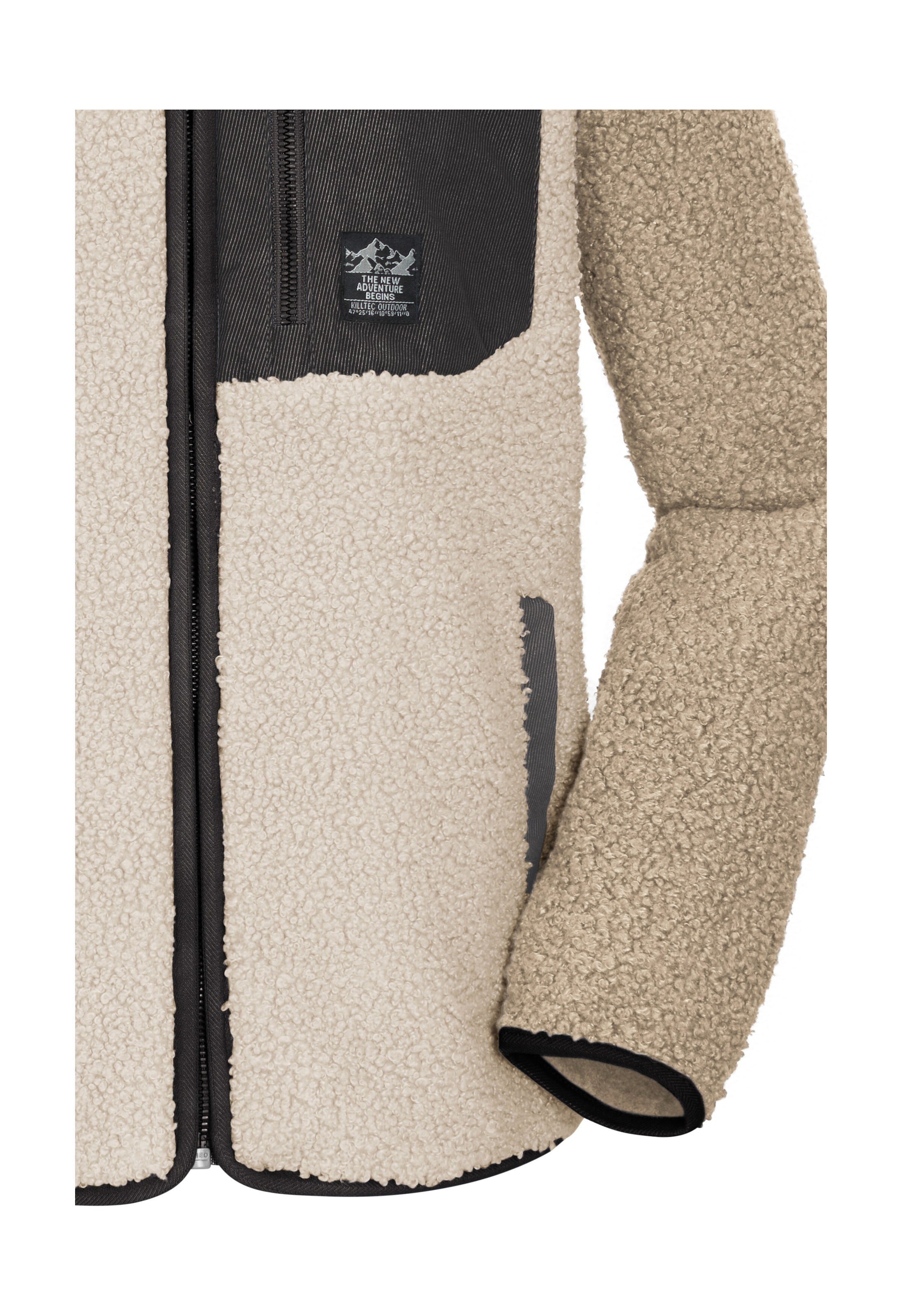 Killtec Fleecejacke »KOW 143 BYS FLC JCKT« Weiche Sherpa Fleecejacke, Kinnschutz, elastische Bündchen