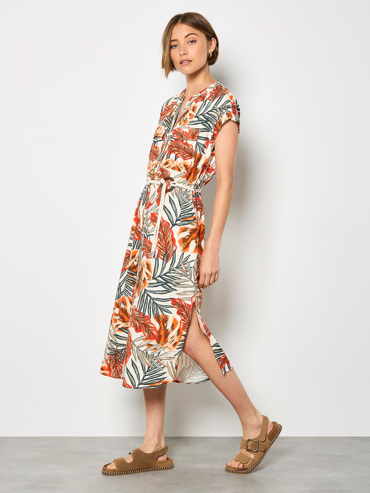 Apricot Midikleid »Midikleid« Druck