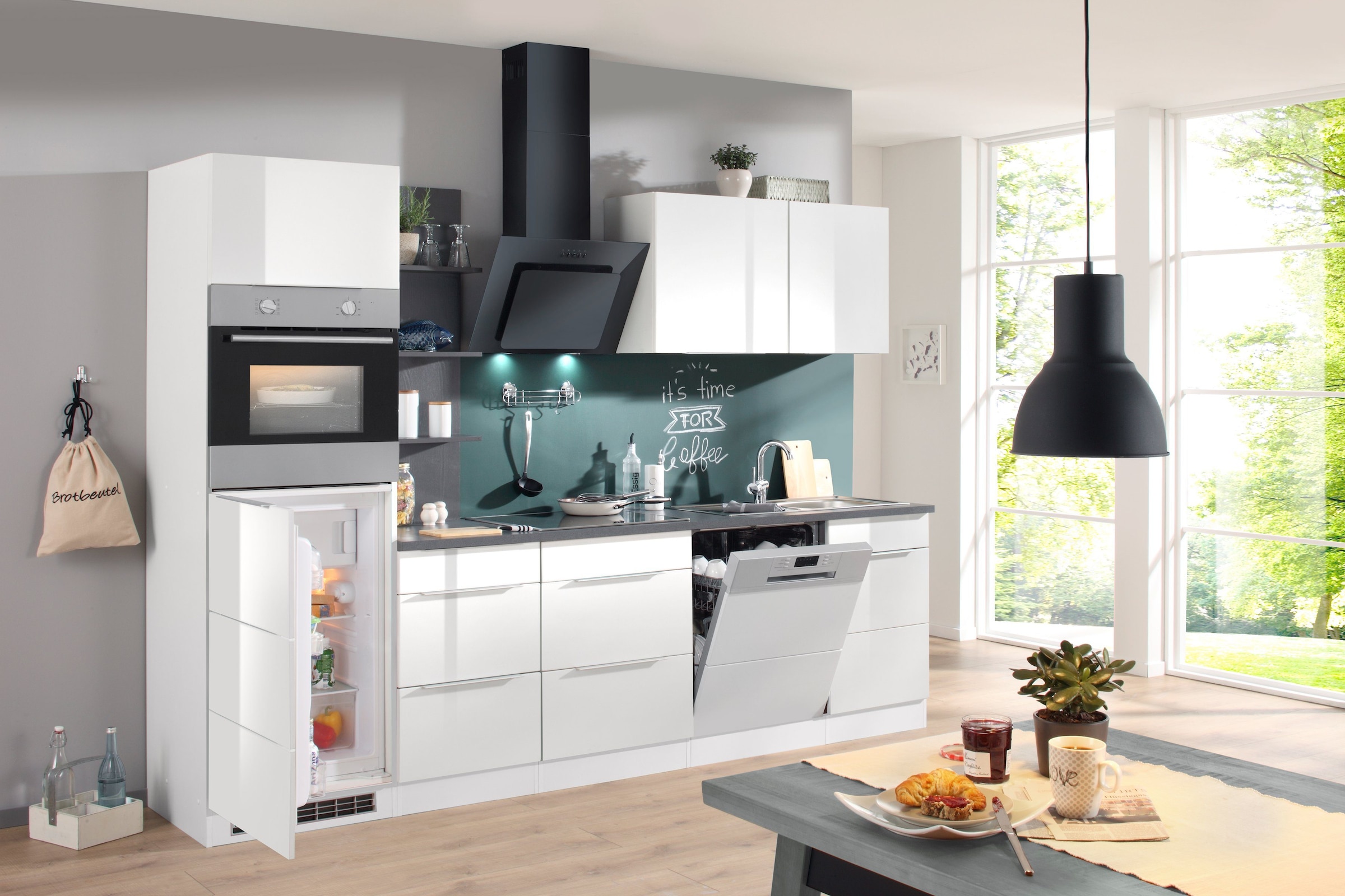 Kochstation Spülenschrank »KS-Brindisi«, 110 cm breit, inkl. Möbeltür für Geschirrspüler sowie Einbauspüle
