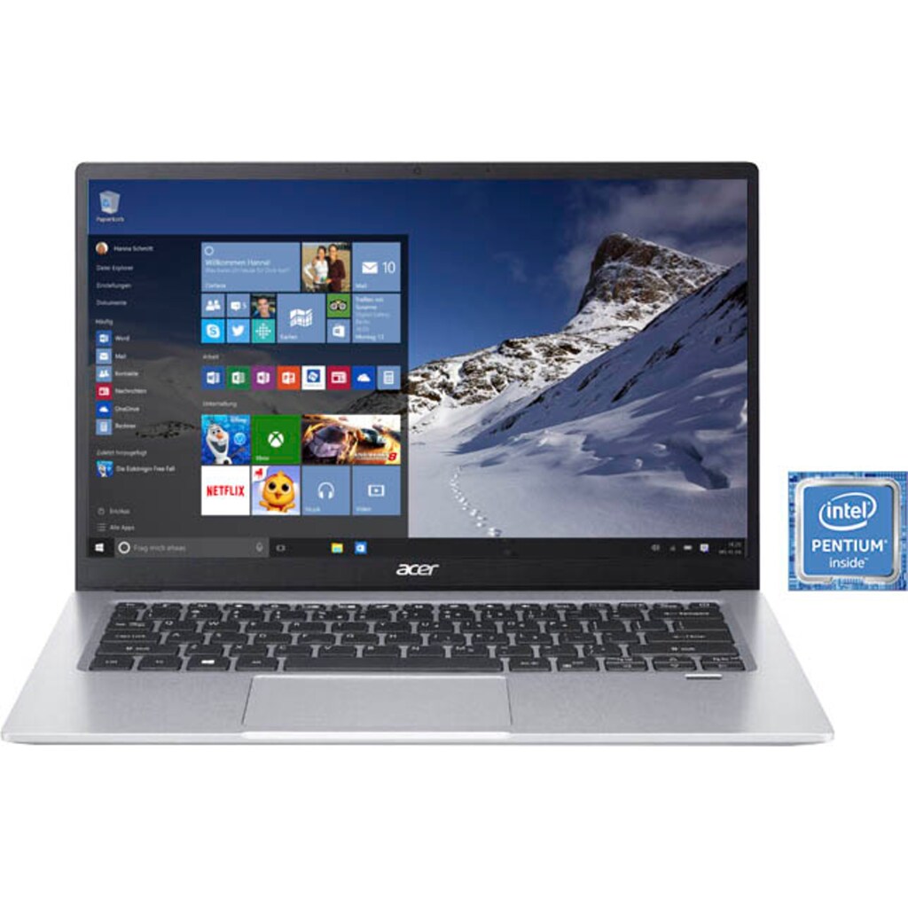 Acer Notebook »Swift 1 SF114-34-P3PV«, 35,56 cm, / 14 Zoll, Intel, Pentium, UHD Graphics, 256 GB SSD