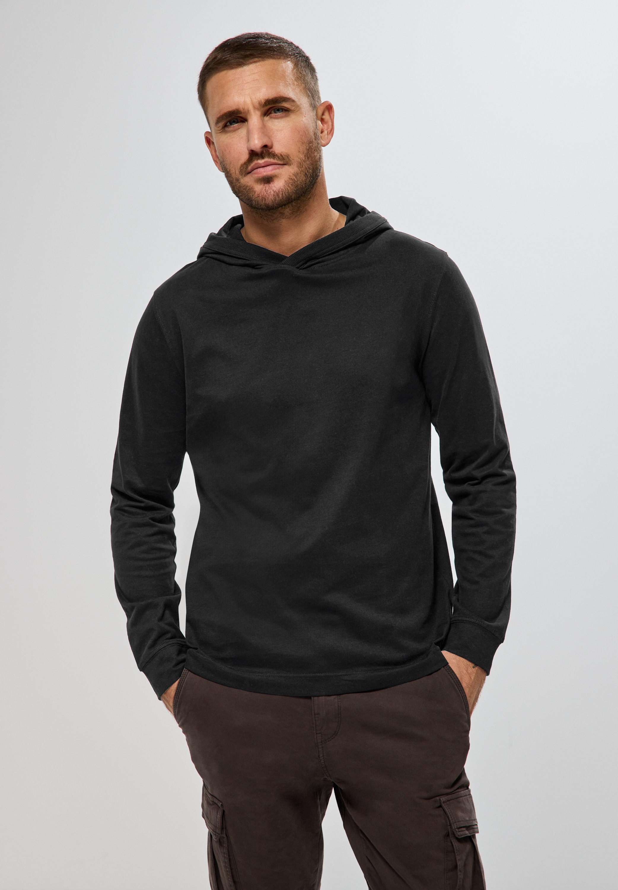 STREET ONE MEN Langarmshirt, aus reiner Baumwolle günstig online kaufen