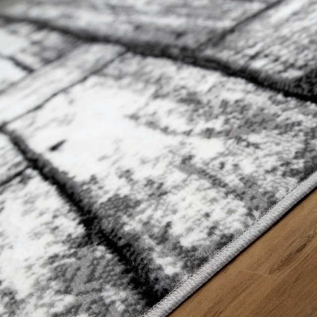 Home affaire Teppich »Sierning«, rechteckig, mit besonders weichem Flor,  Kurzflor, modernes Design,in Holzoptik kaufen | BAUR