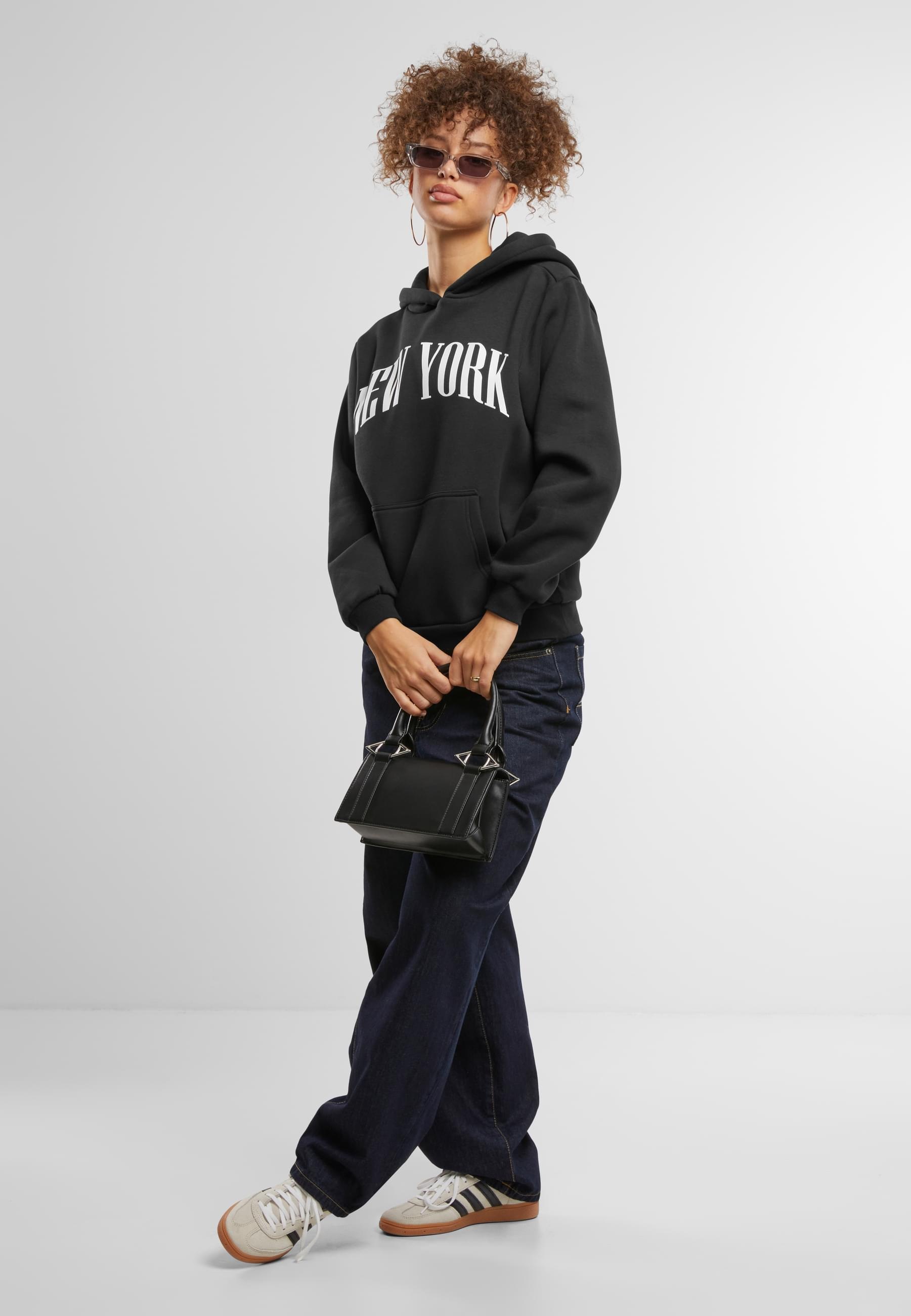 Miss Tee Kapuzenpullover »Miss Tee New York Ladies Fluffy Hoody«, (1 tlg.)