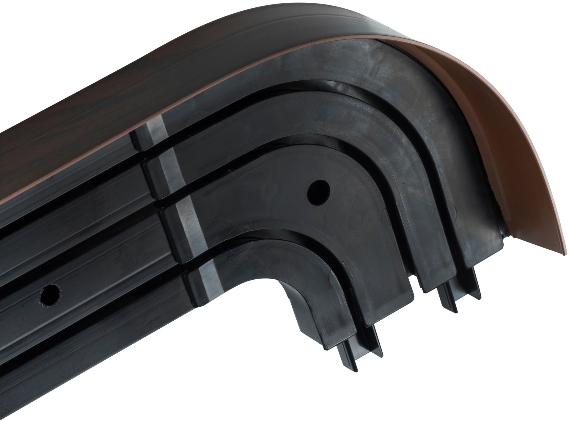 SN DECO GROUP Gardinenschiene »SH3 mit Blende 7,5 cm«, 3 läufig-läufig, Fixmaß, mit Blende 7,5 cm