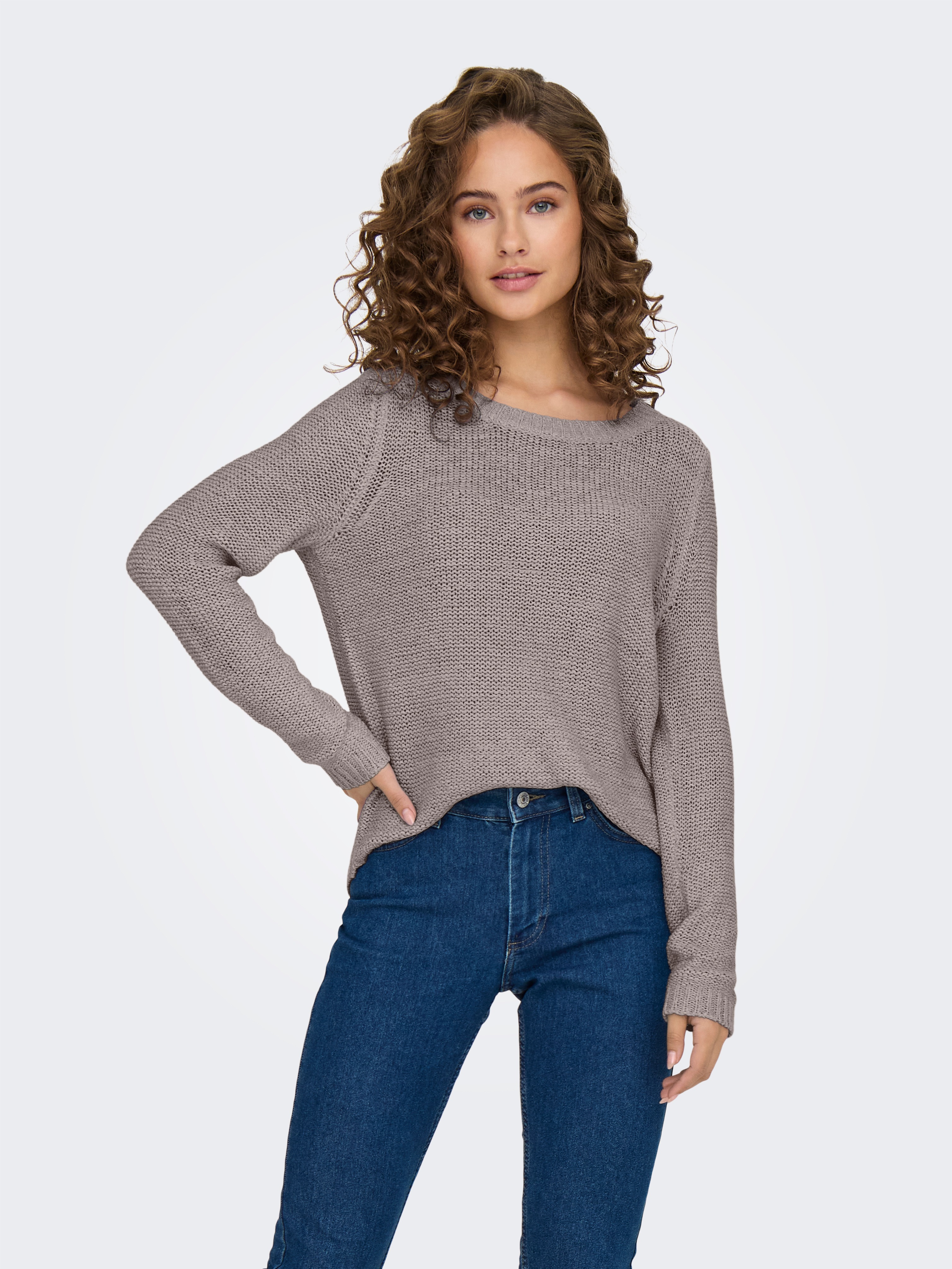 Thumbnail - ONLY Strickpullover "ONLGEENA XO L/S PULLOVER KNT NOOS" mit Rundhalsausschnitt