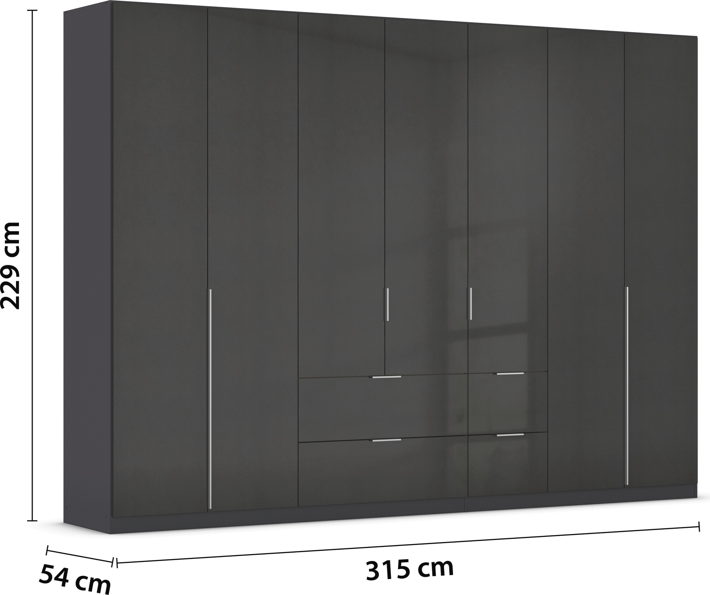 rauch Drehtürenschrank »Kleiderschrank Schrank Garderobe AGORDO mit Dekor- oder Hochglanzfront«, mit Außenschubkästen, in 6 Breiten und 2 Höhen MADE IN GERMANY