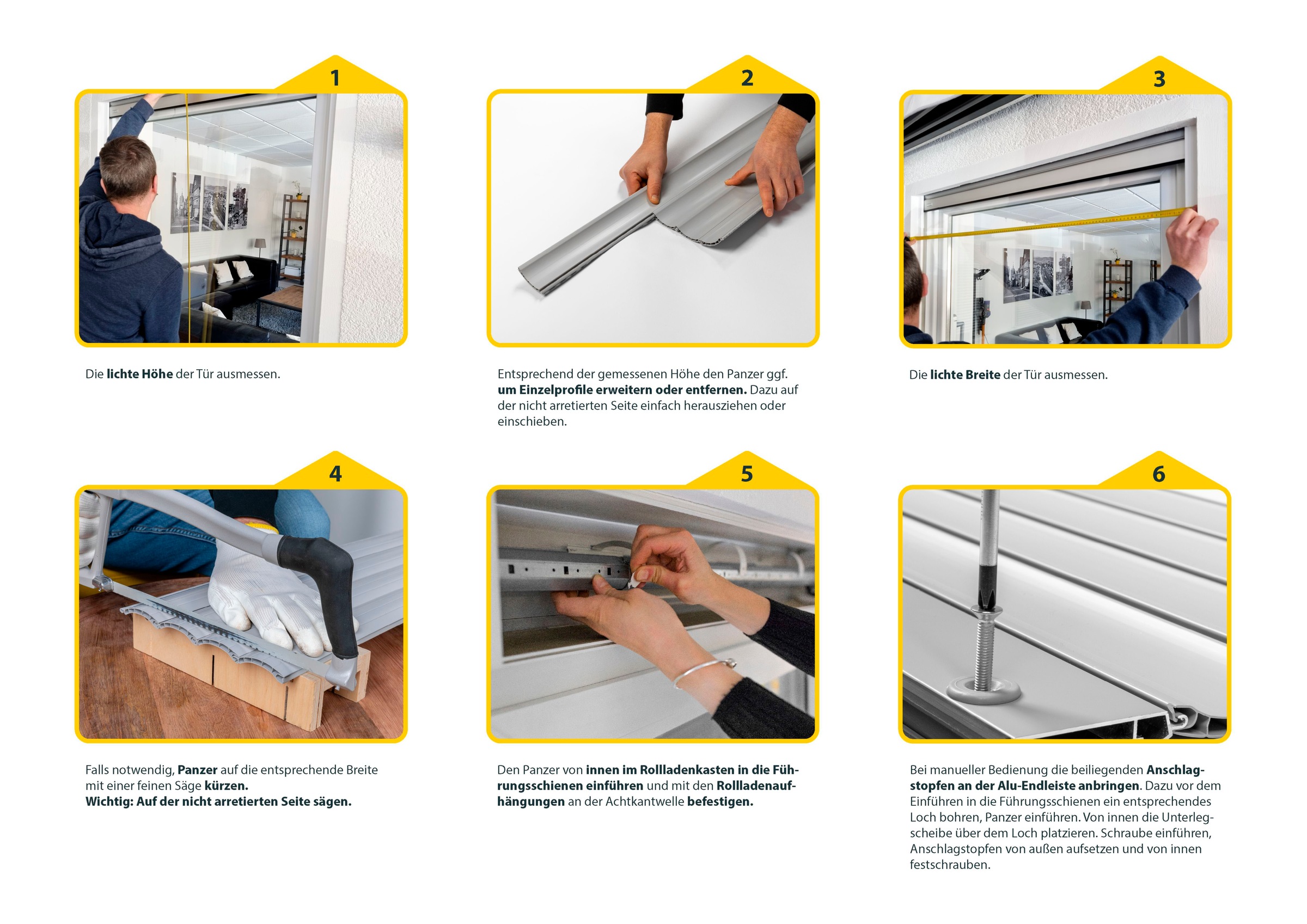 SCHELLENBERG Rollladenpanzer »Set für Fenster, Maxi System für 60 mm Stahlrohrwelle«, PVC Jalousie, in verschiedenen Größen erhältlich, grau