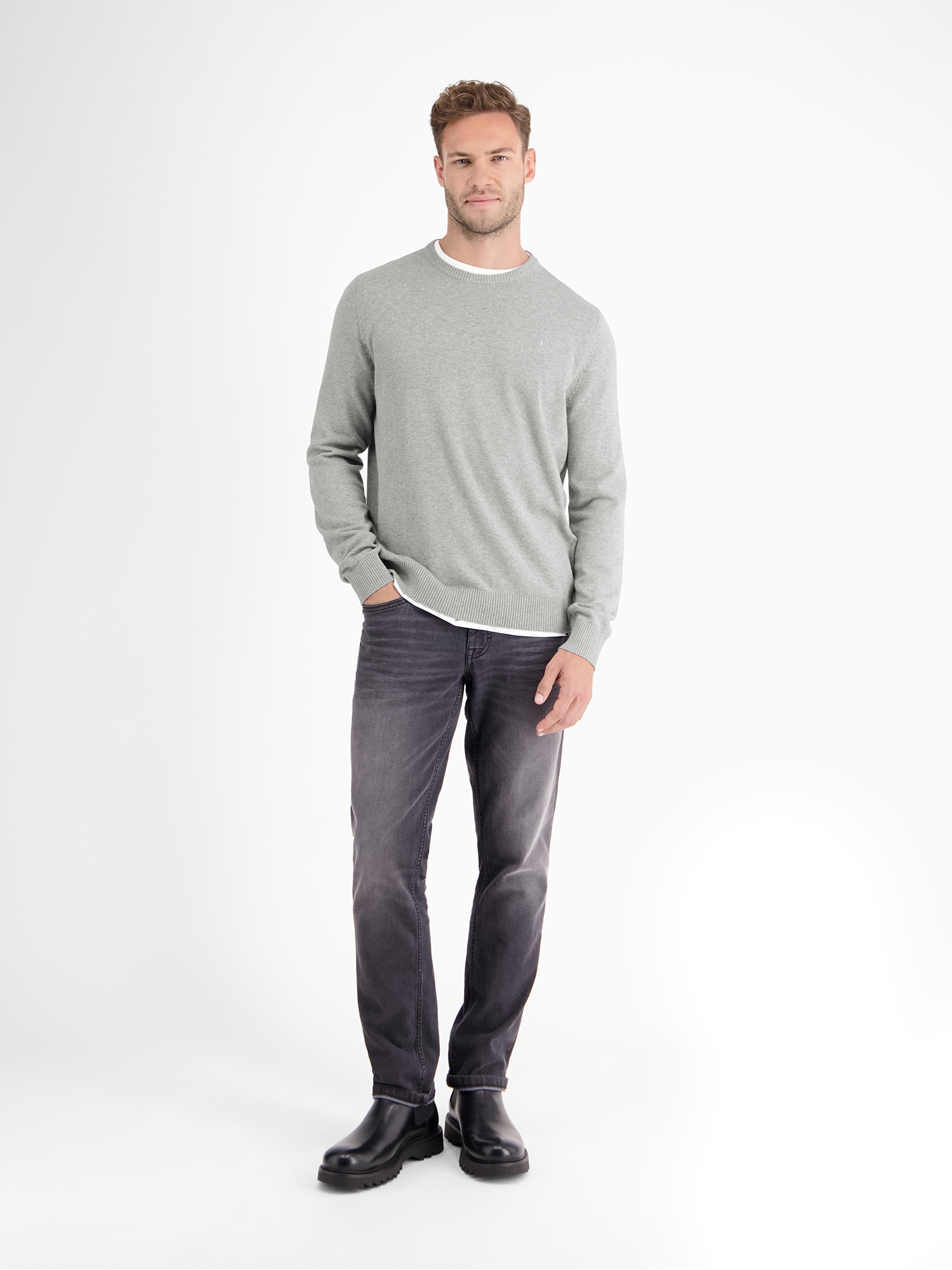 LERROS Strickpullover »LERROS Crewneck Strickpullover«