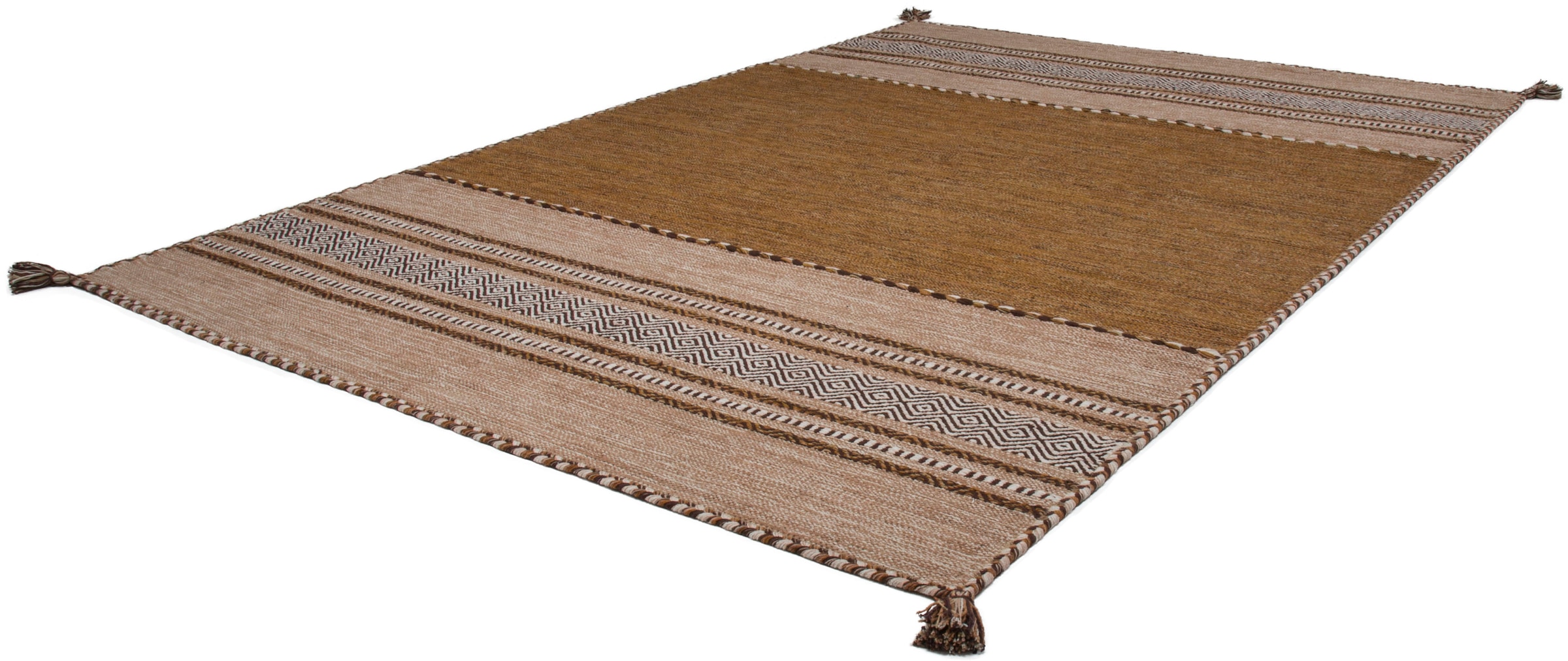 Kayoom Teppich »Alhambra 335«, rechteckig, 5 mm Höhe, Maschinell gewebter Flachflor-Teppich, 100% Baumwolle, Ethno-Design