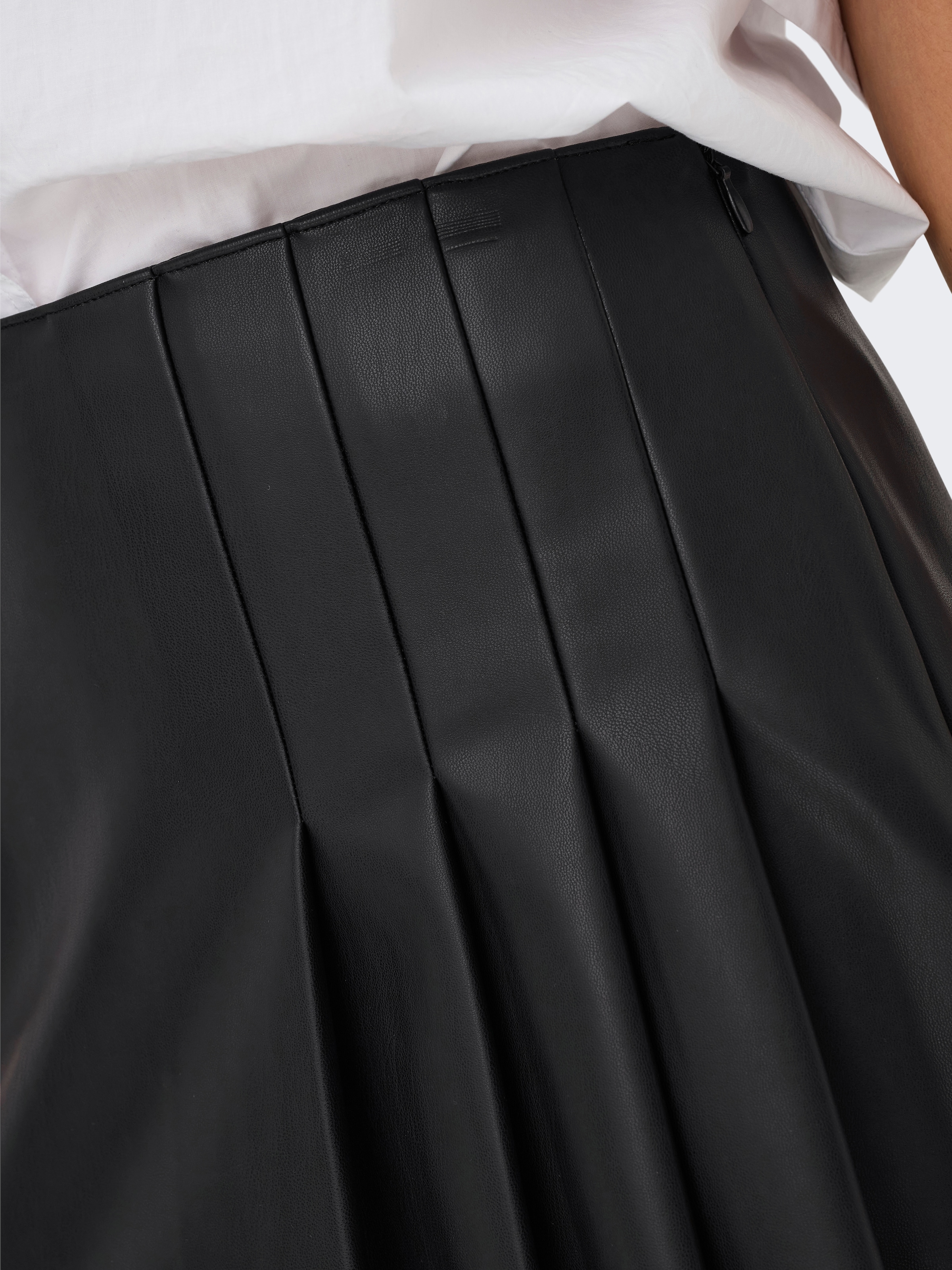 ONLY Lederimitatrock »ONLARTZY LIFE HW FAUX LEA PLE SKIRT PNT«