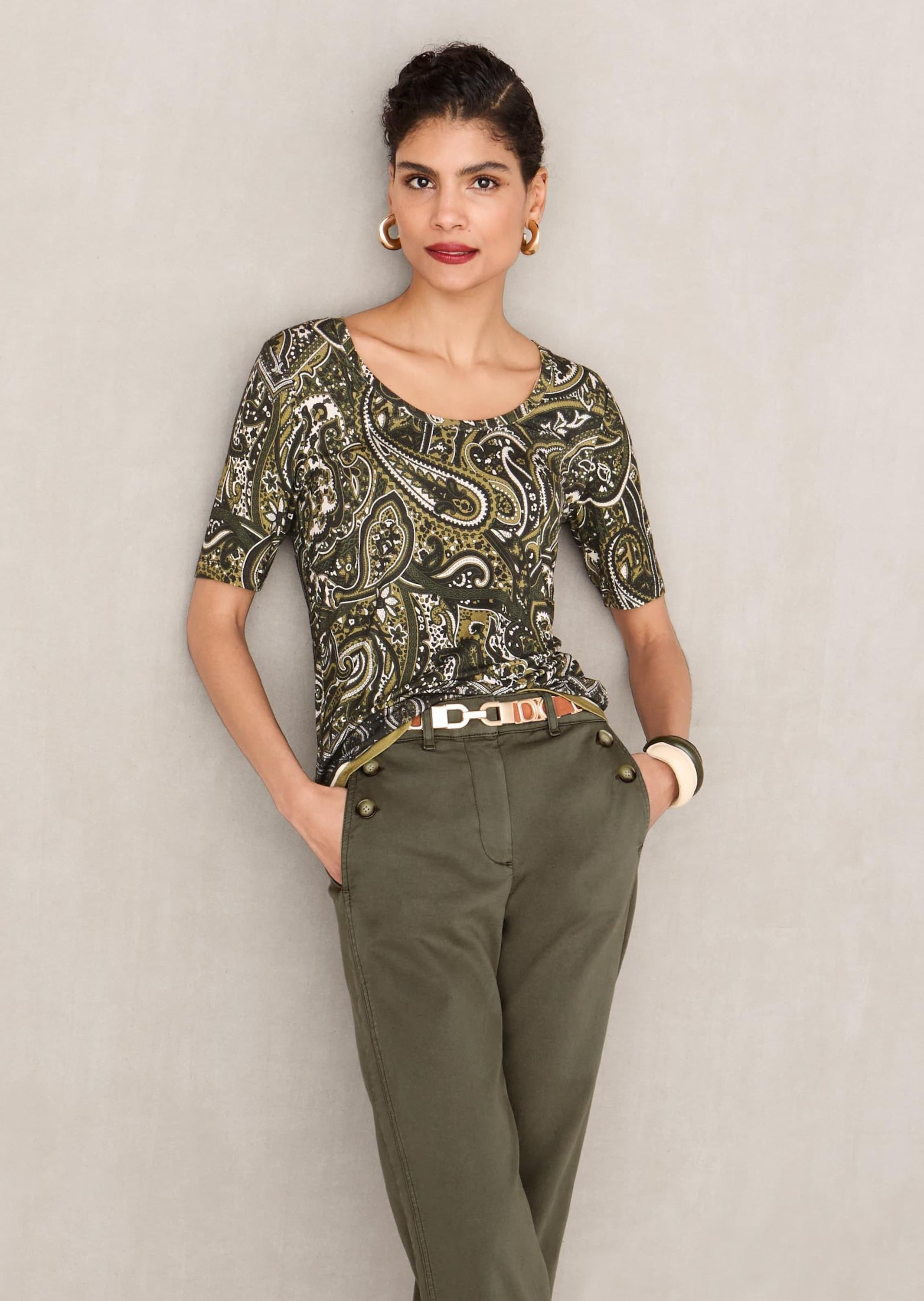 MADELEINE Kurzarmshirt »Shirt Shirt mit Paisley-Druck«