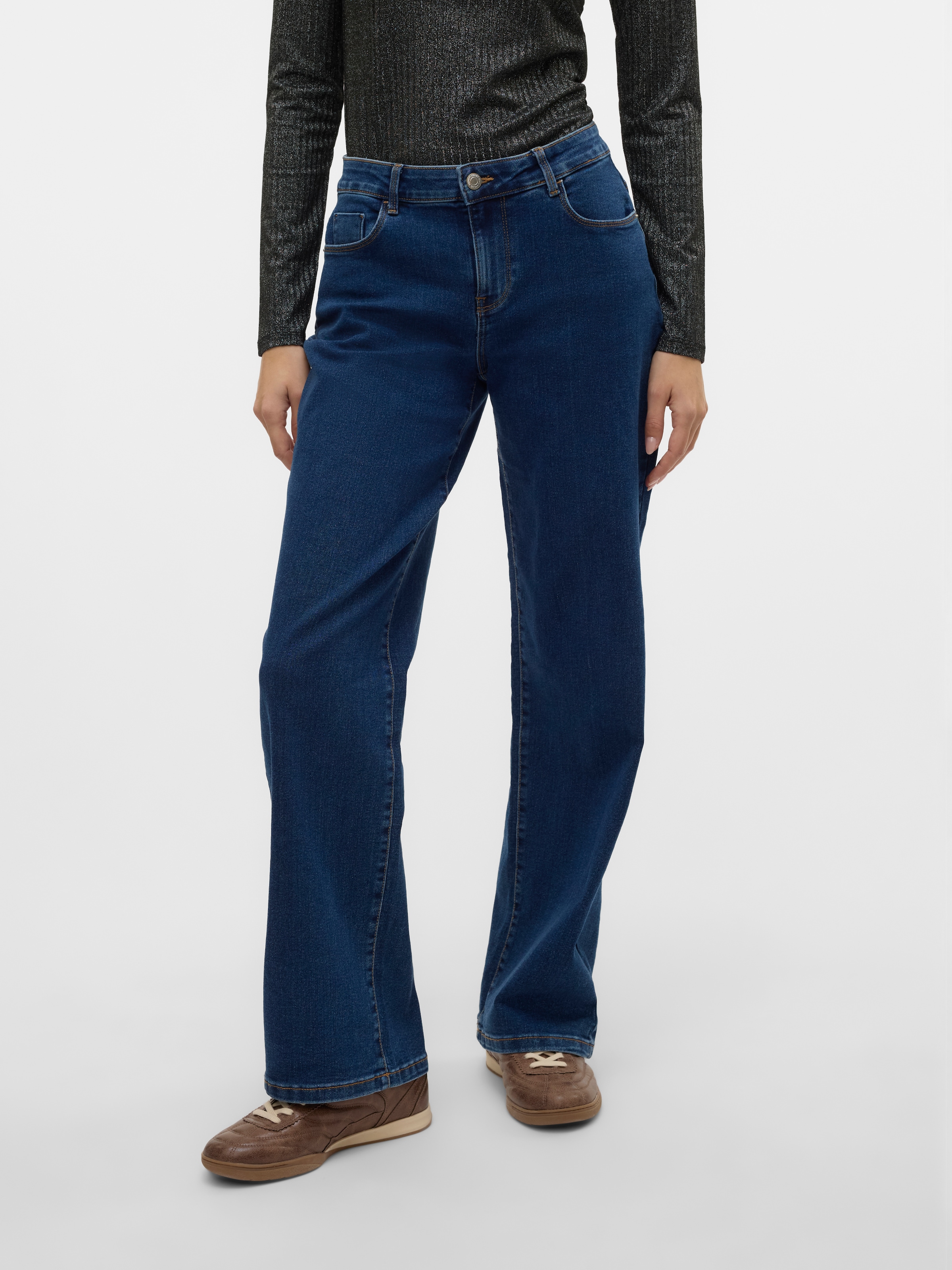 Vero Moda Weite Jeans "VMELLY MR WIDE JEANS BLUE NOOS" günstig online kaufen