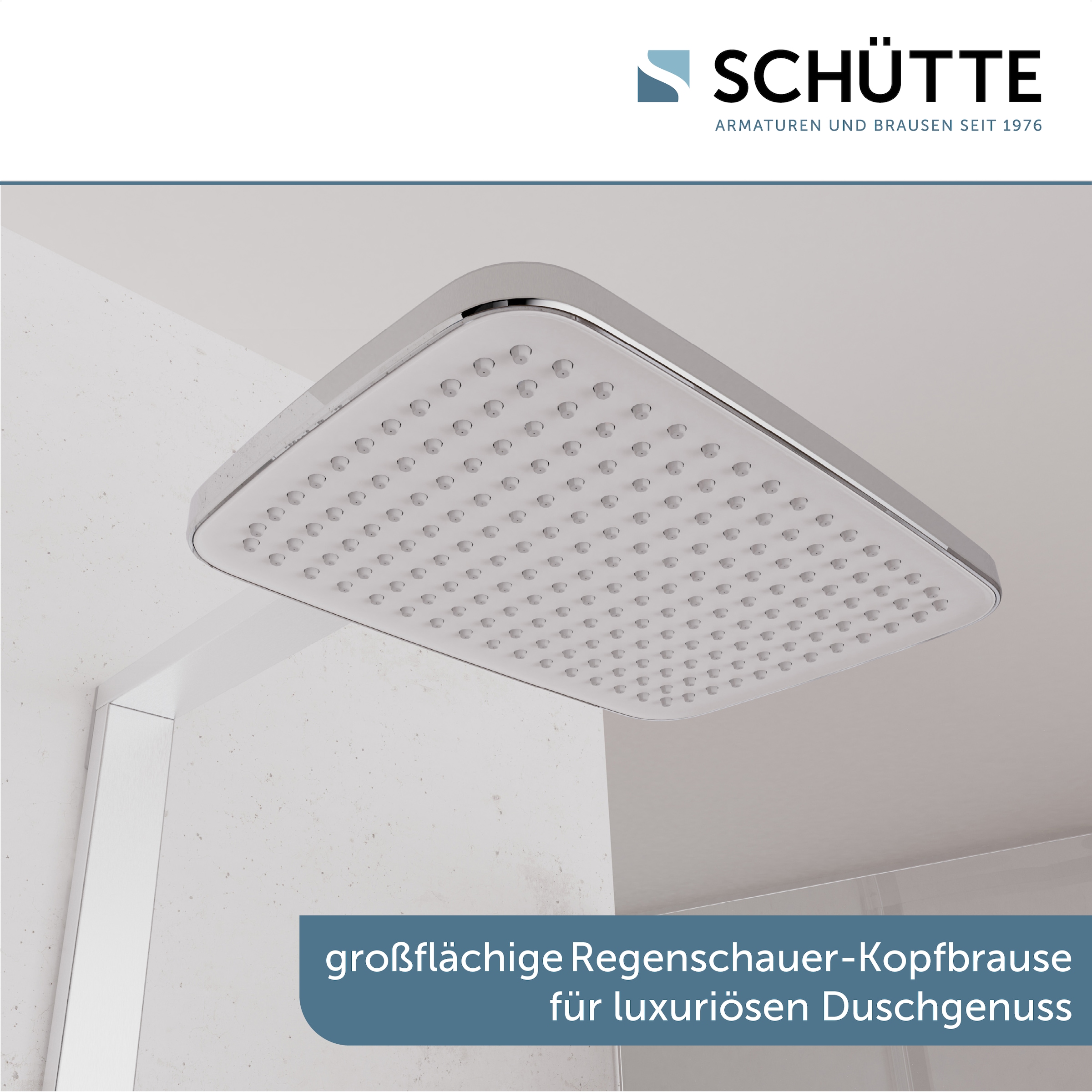 Schütte Duschsystem »HAWAII Überkopfbrause-Set« Komplett-Set, Inkl. Montagematerial und Dichtungen,  mit Thermostatarmatur, Glasablage, Brausehalter