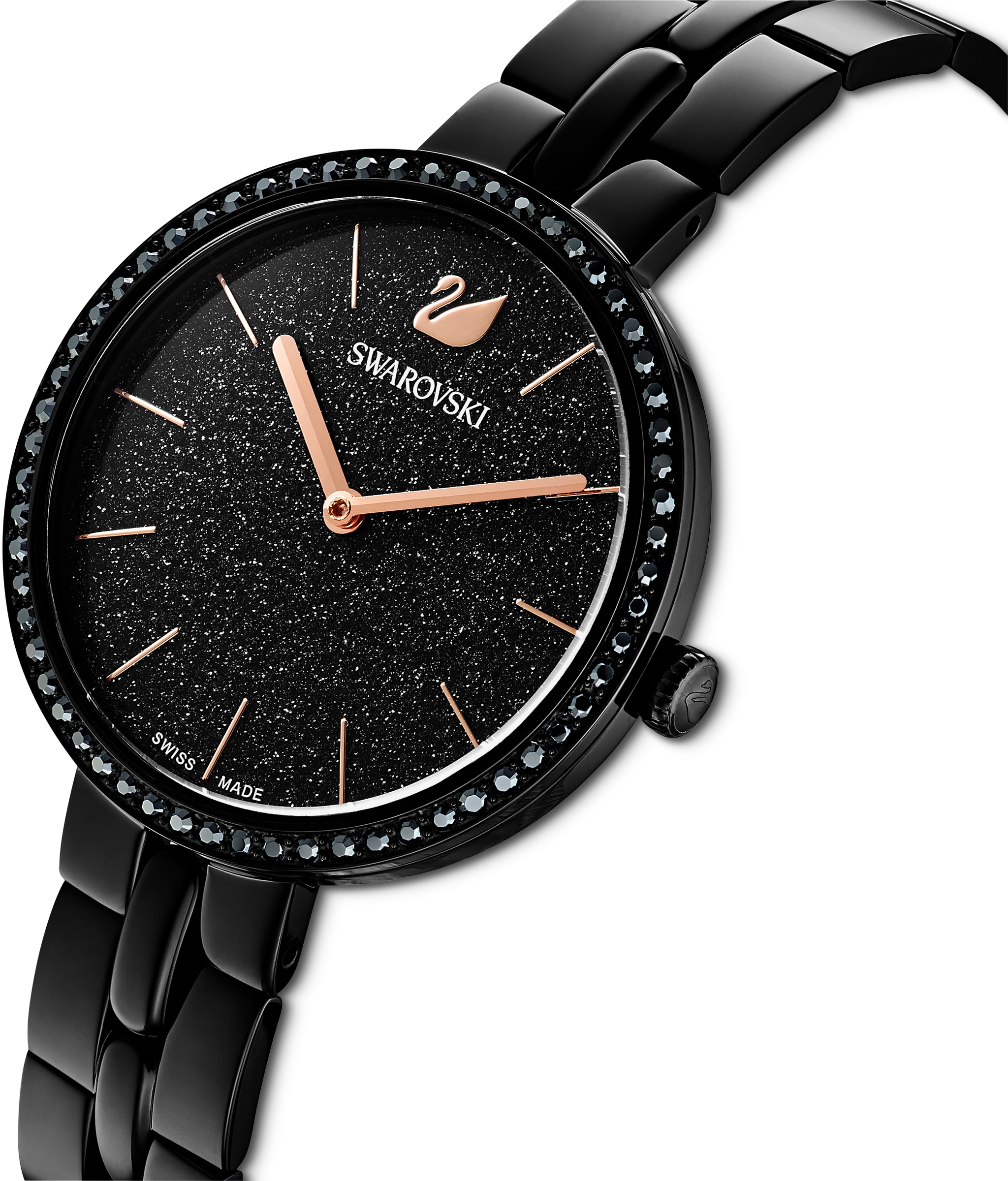 Swarovski Quarzuhr »COSMOPOLITAN«, Armbanduhr, Damenuhr, Swarovski-Kristalle, Swiss Made