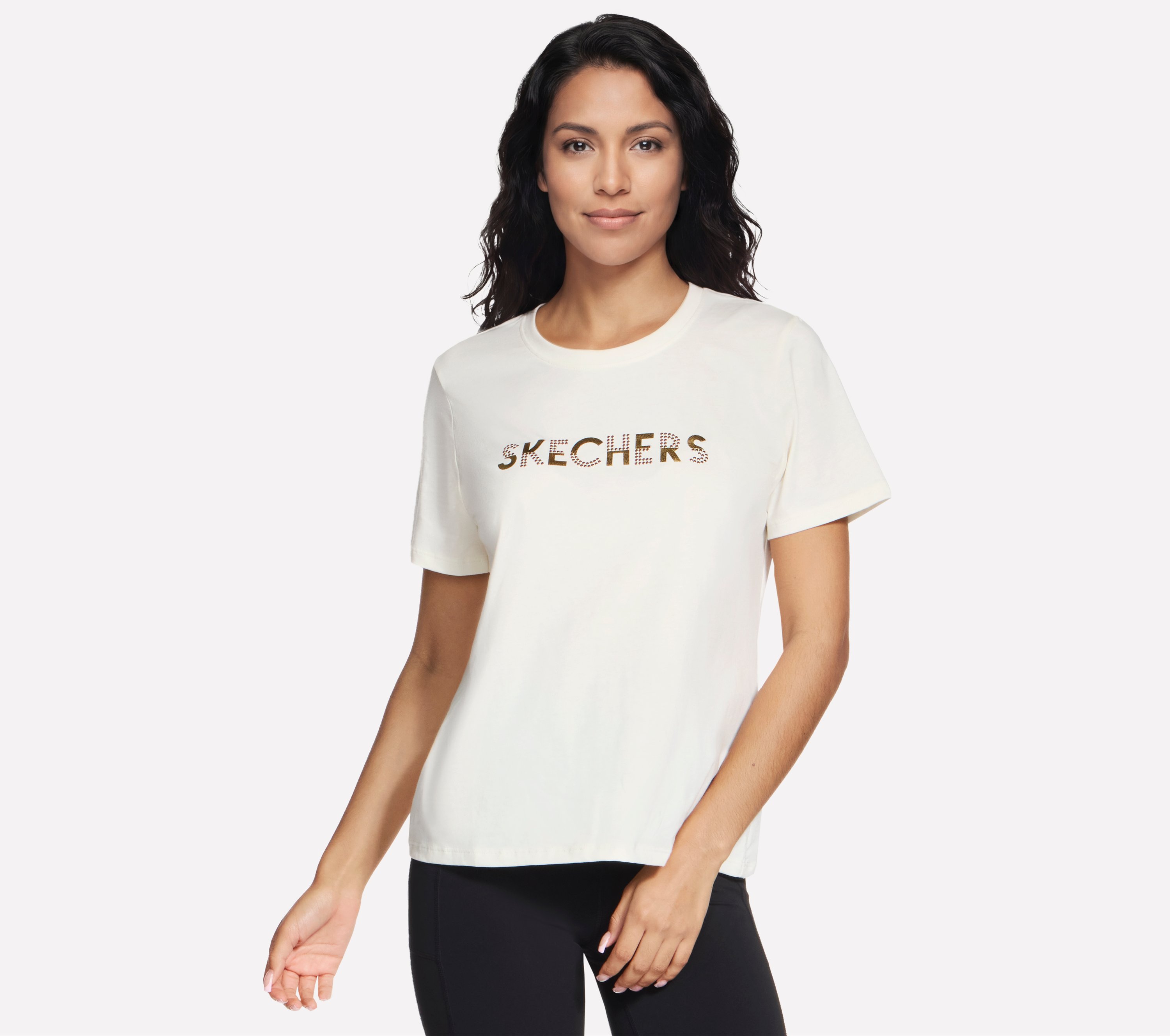 Skechers T-Shirt "Womens Tshirt" für Erwachsene, mit Rundhalsausschnitt, aus Baumwolle und Polyester