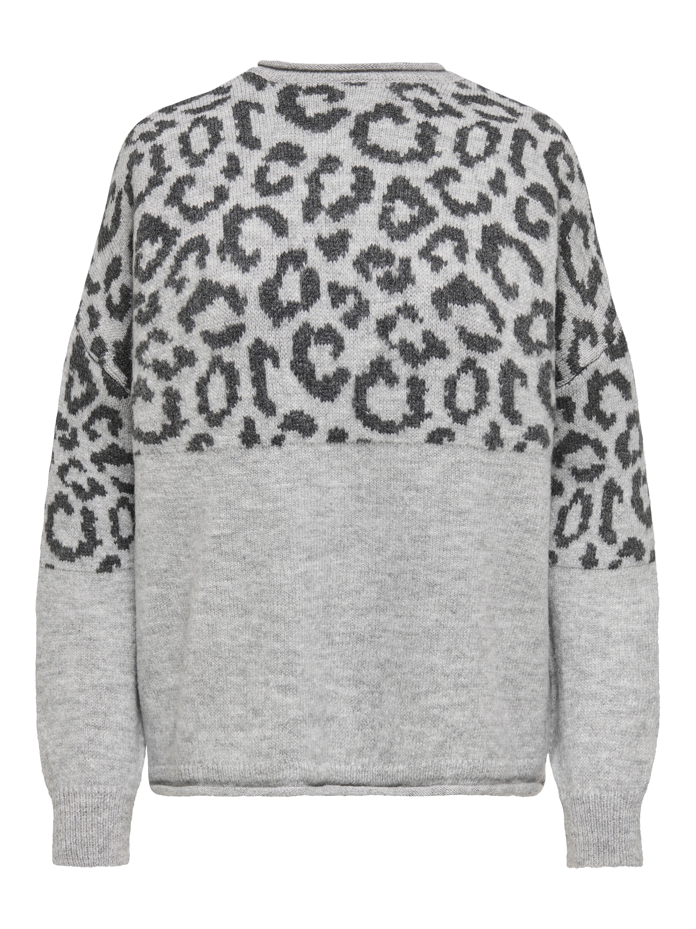 ONLY Rundhalspullover »ONLJADE ANIMAL LS O-NECK NOOS KNT«