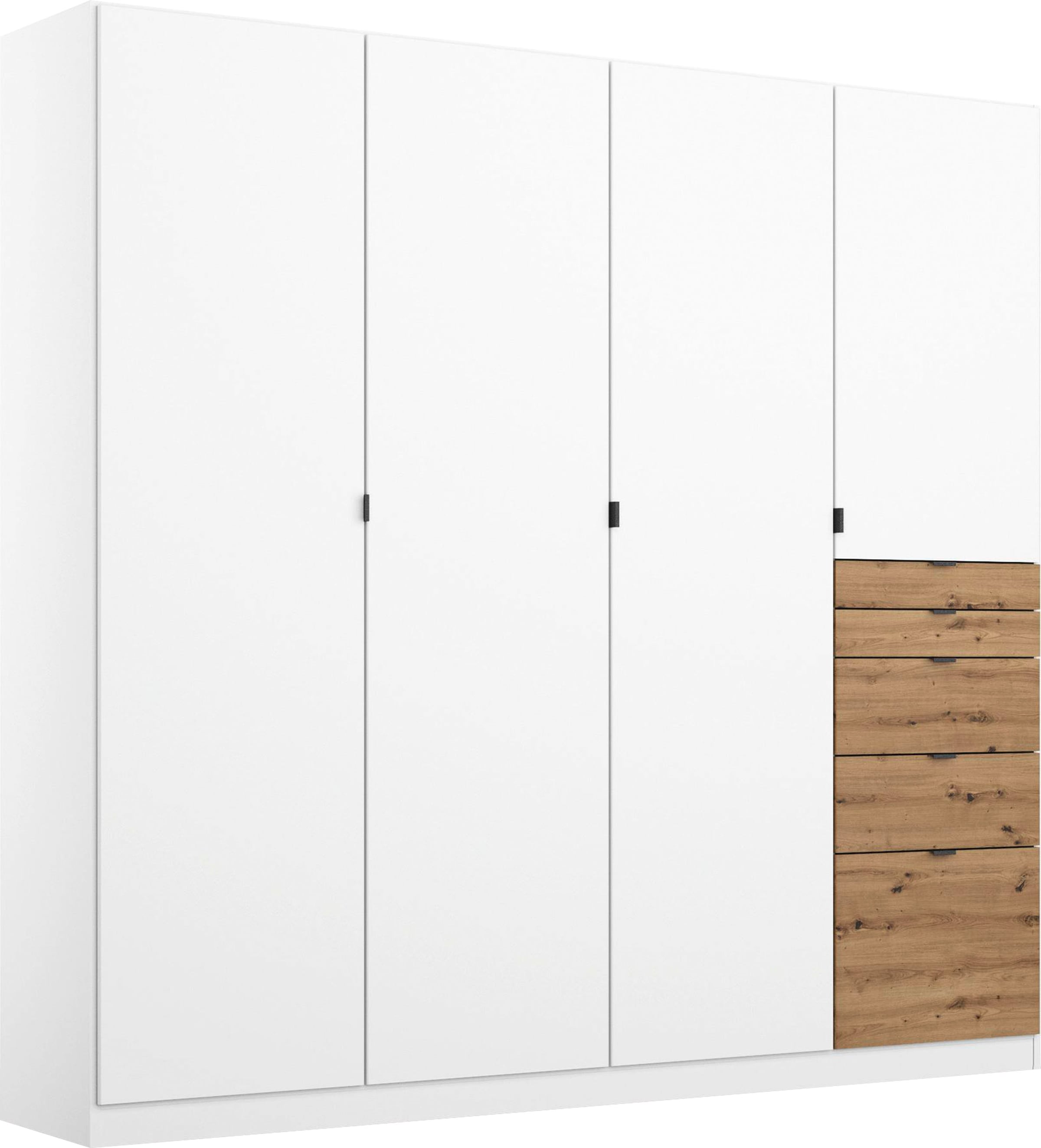 rauch 1100000002199 "Kleiderschrank Schrank Garderobe Wäscheschrank Ankleide ONTARIO" Breiten 136/181 cm, mit 5 Schubladen in unterschiedlichen Größen MADE IN GERMANY