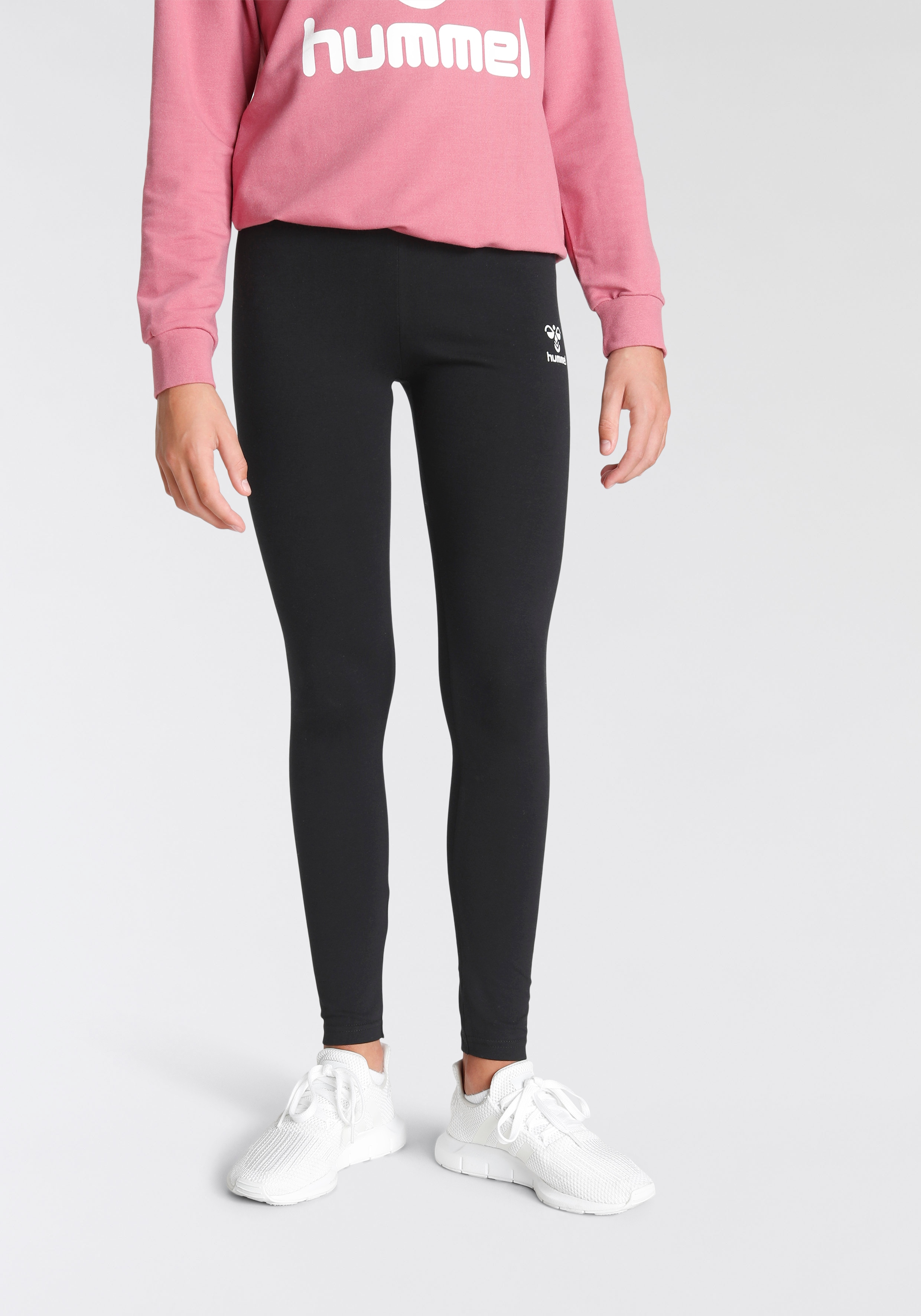 hummel Leggings "für Kinder" für Kinder, mit abgesteppter Beinabschluss, extra enge Beinform