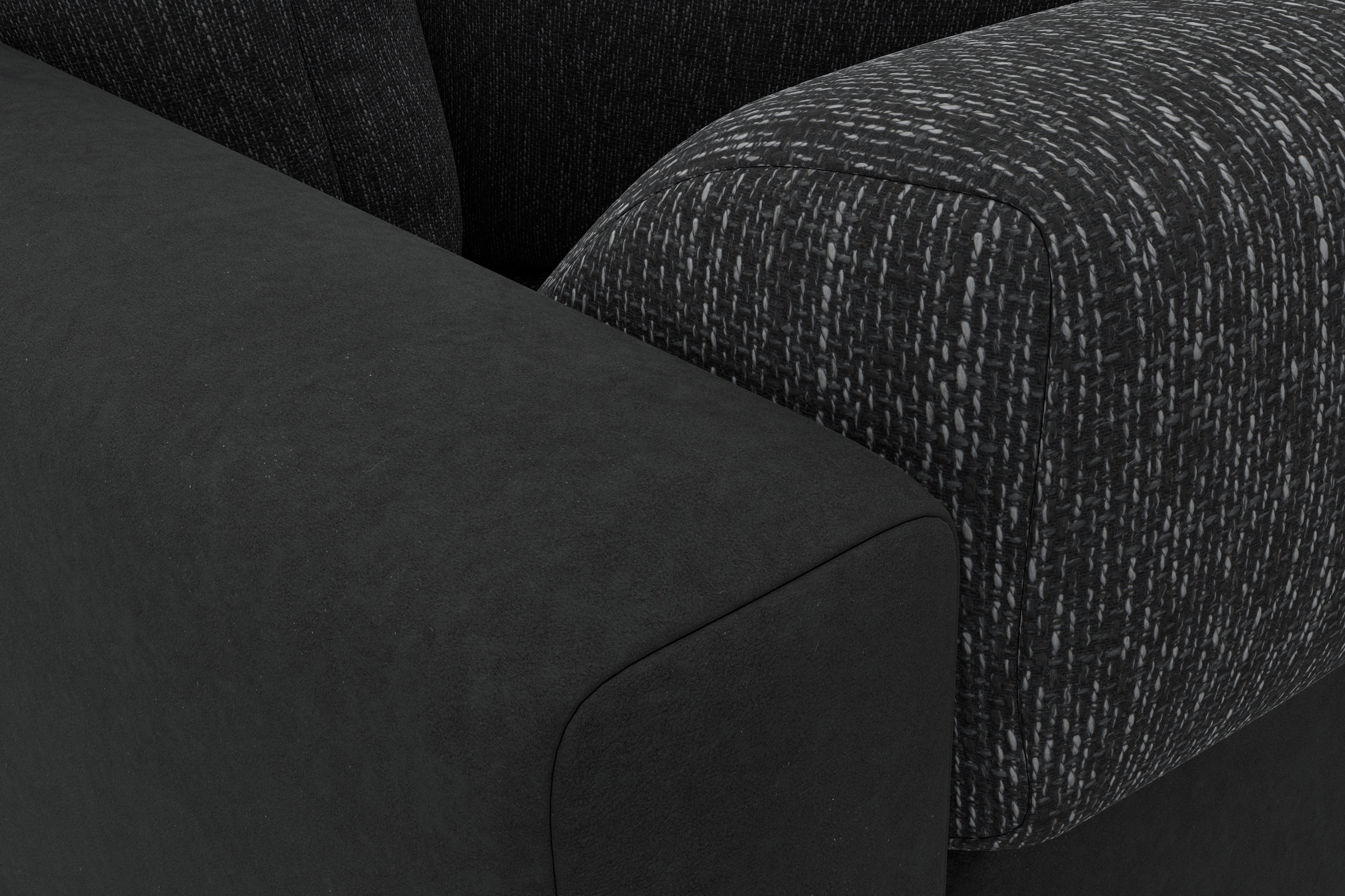 COLLECTION AB Ecksofa Joseli,  mit Zier- und Rückenkissen, komfortable Schanzen-Armlehne