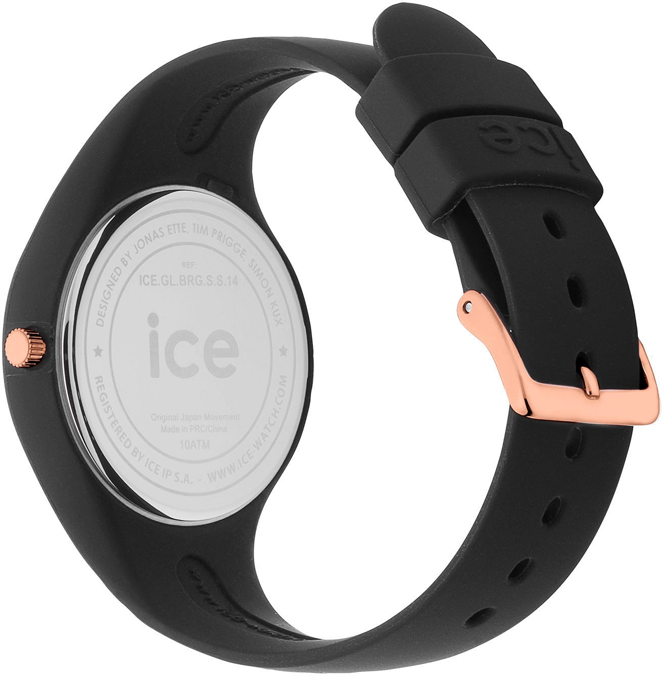 ice-watch Quarzuhr »ICE glam - S37 - 3H«, Armbanduhr, Damenuhr, Silikonarmband, analog