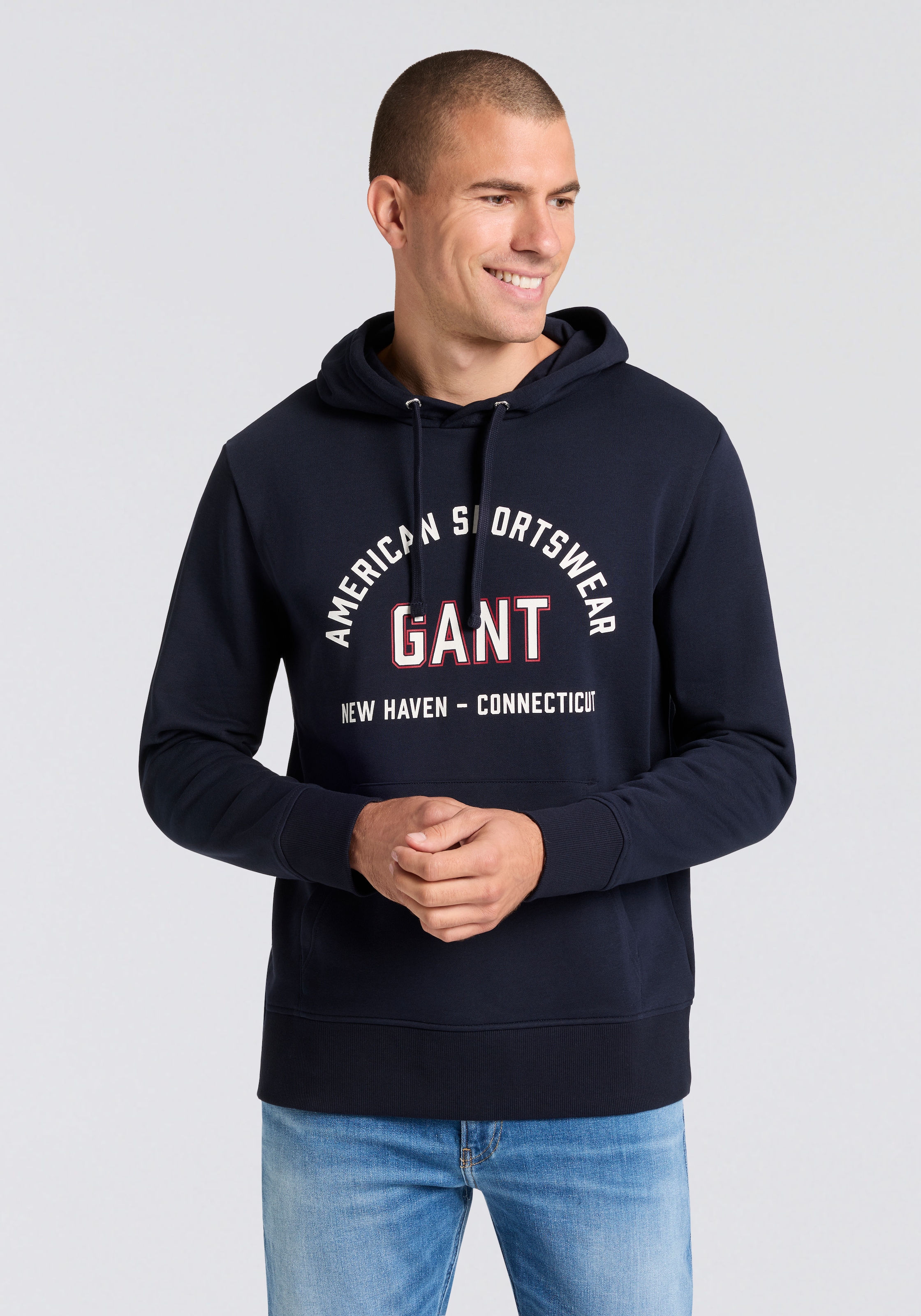 Gant Sweatshirt "PRINTED GRAPHIC" mit Kapuze, regular fit, Kängurutasche günstig online kaufen