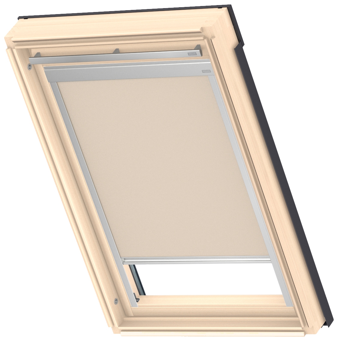 VELUX 1100000002199 "DBL M06 4230" verdunkelnd Verdunkelung ohne Bohren in Führungsschienen alufarbene Führungsschienen & Griffleiste