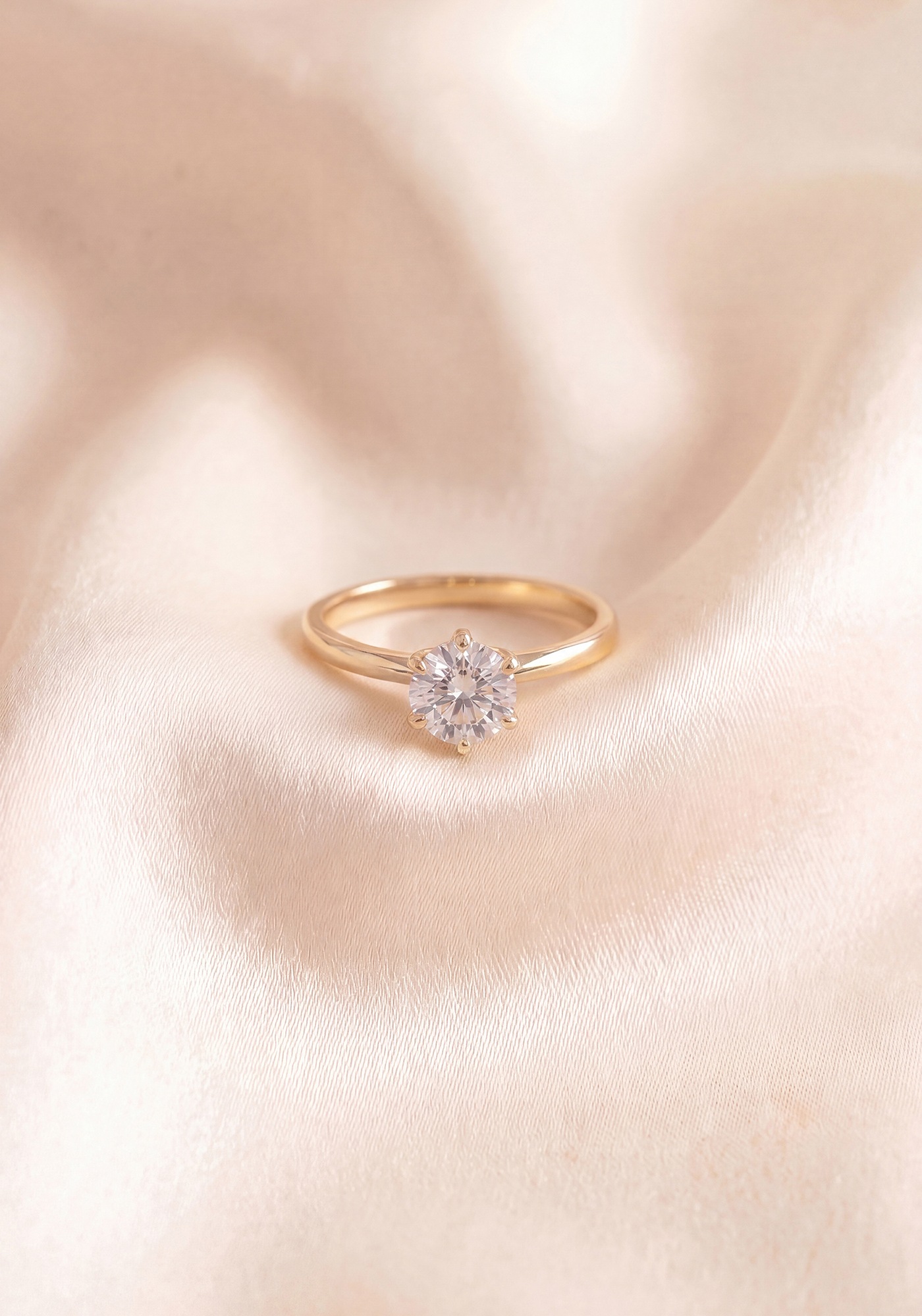 JOBO Solitärring »Goldring Diamantring Solitär« 8 Karat 333 Gold mit Lab-Grown-Diamant 0,50 ct