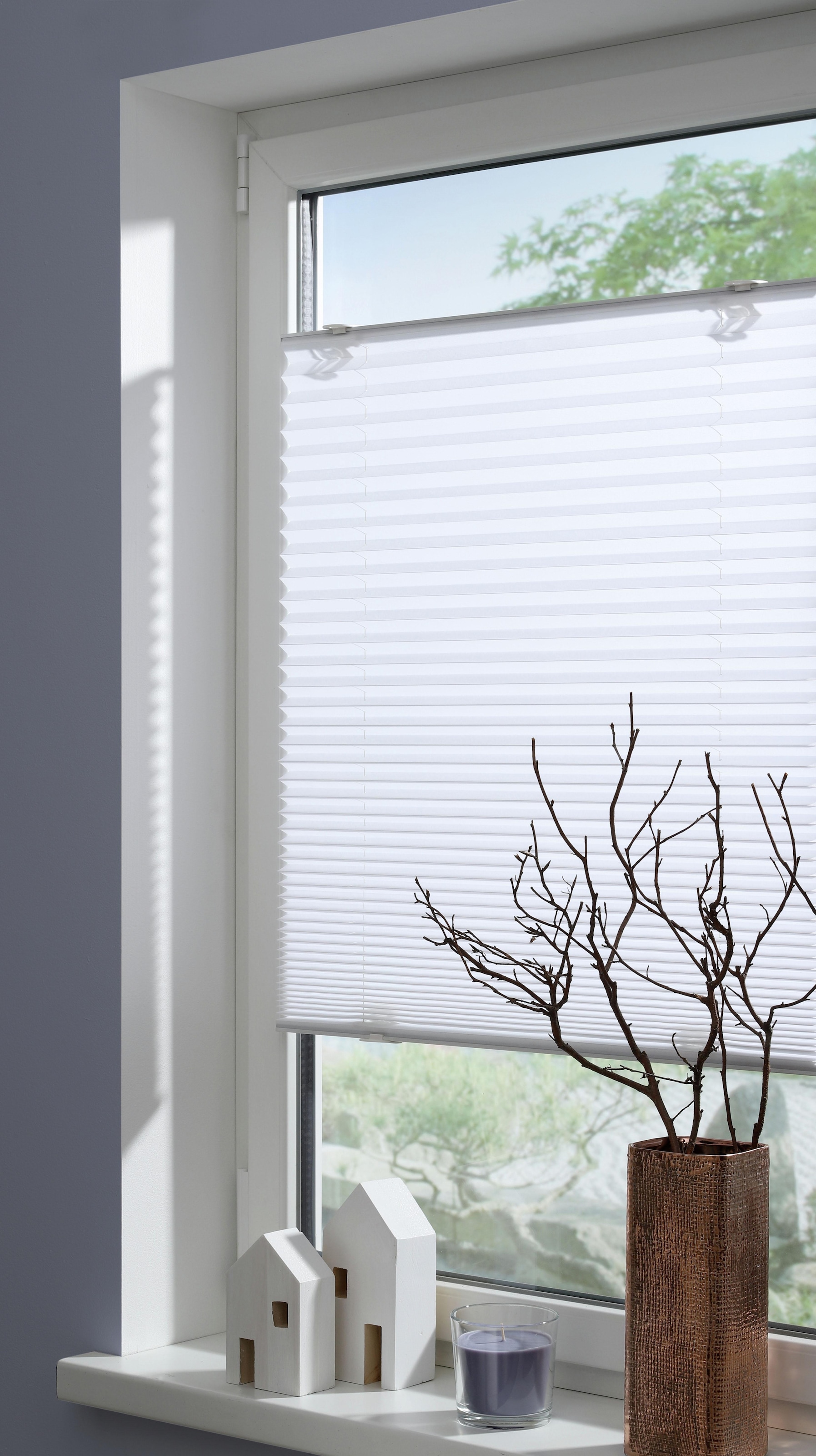 GARDINIA Plissee »Plissee Solo mit Saugnäpfen« Lichtschutz ohne Bohren mit integrierter Schnurführung