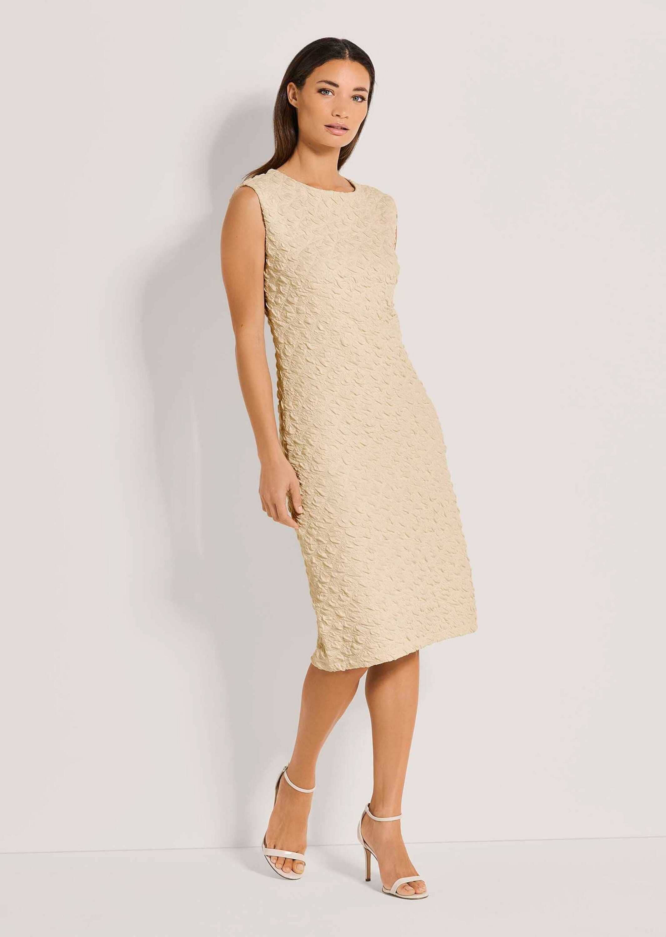 MADELEINE Sommerkleid »Etuikleid Elegantes ärmelloses Kleid mit Struktur« Struktur-Qualität