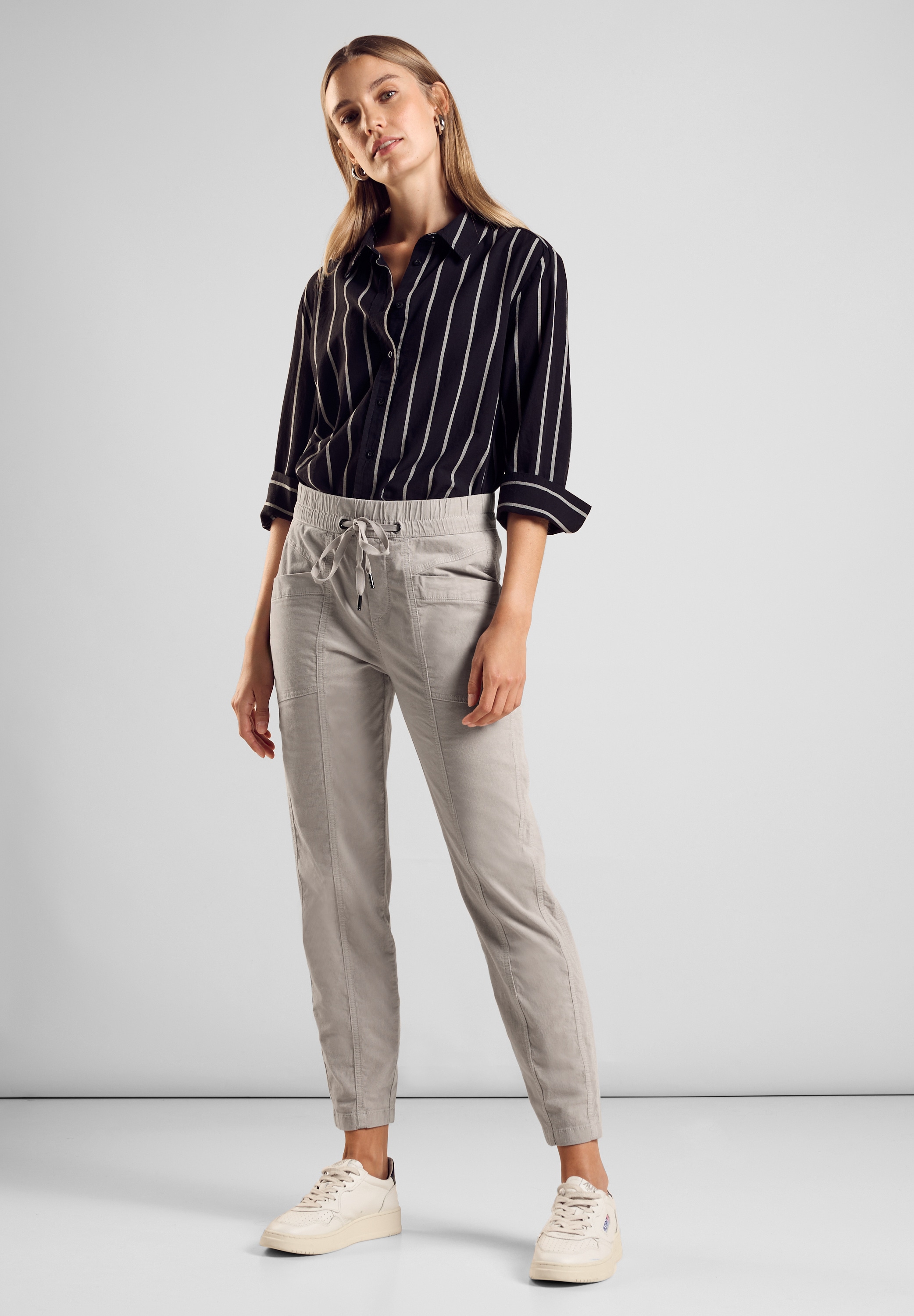 STREET ONE Jogger Pants, in Cord-Optik